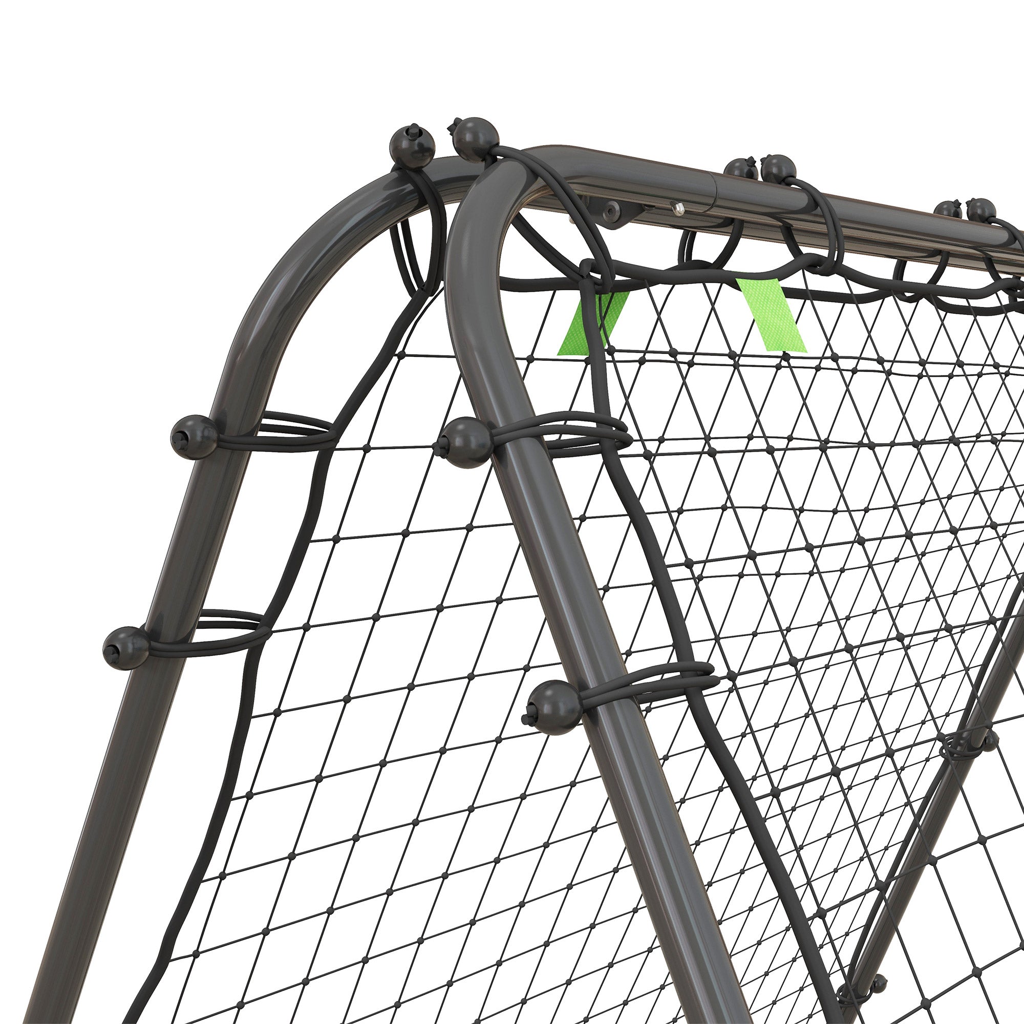 HOMCOM Double Sided Football Rebounder Net, Football Rebound Goal with Five Adjustable Angles, Black