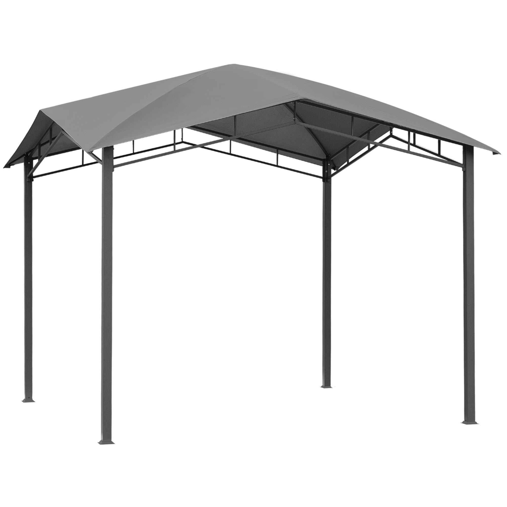 Outsunny 3x3(m) Outdoor Gazebo Garden Pavilion Sunshade Canopy Tent with Steel Frame, Grey