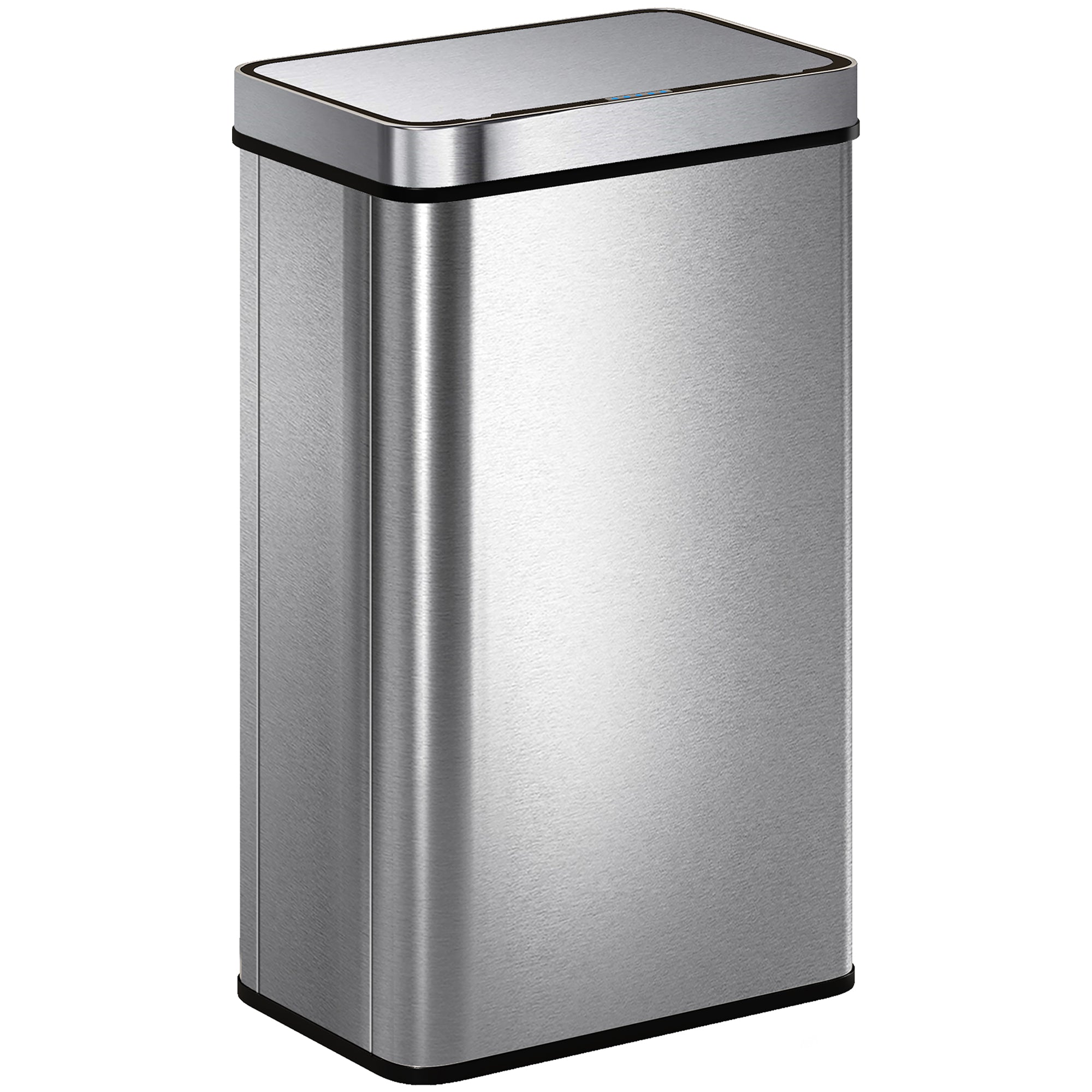 HOMCOM 60 L Sensor Can, Sensor Bin with Soft-Close Lid, Fingerprint-Proof Stainless Steel, Silver Tone