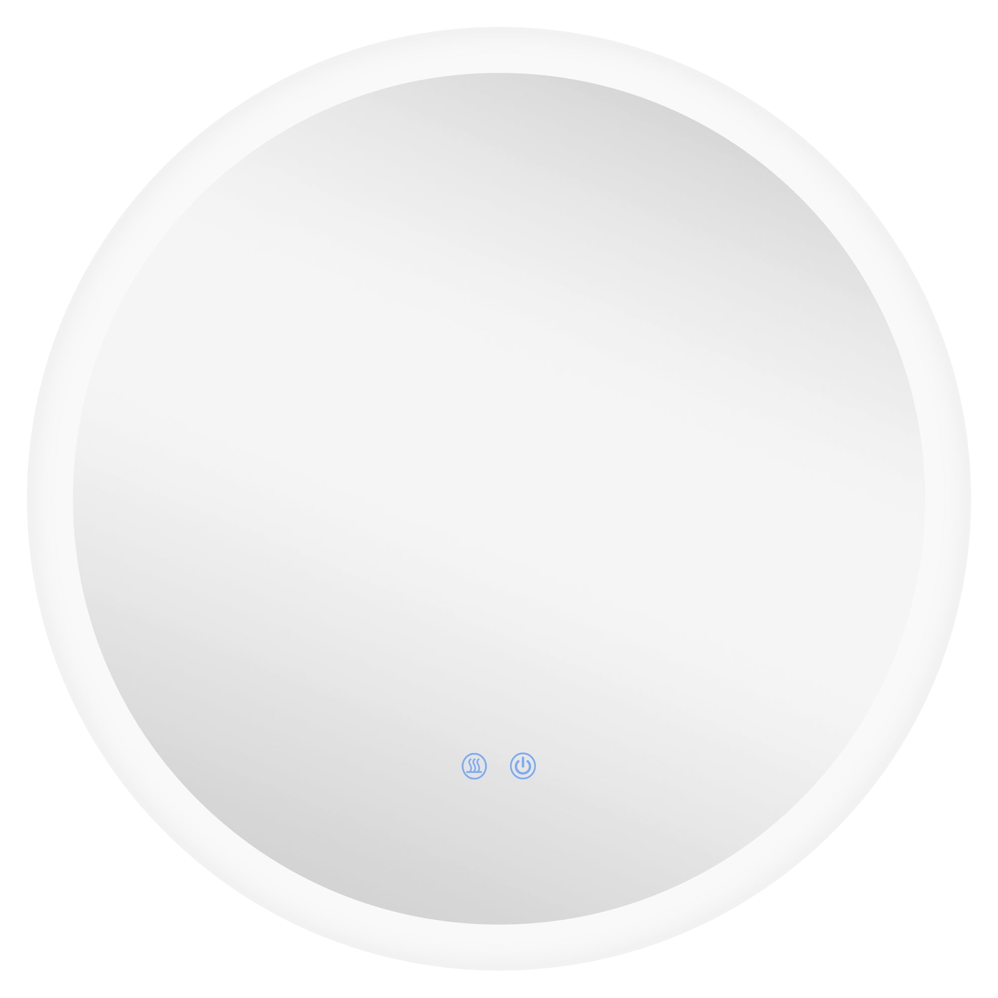 kleankin Round Bathroom Mirror with LED Lights, Wall-Mounted Dimmable Makeup Mirror with 3 Temperature Colours, Defogging Film, Memory Function, Hardwired, 60 x 60\'c2\'a0cm