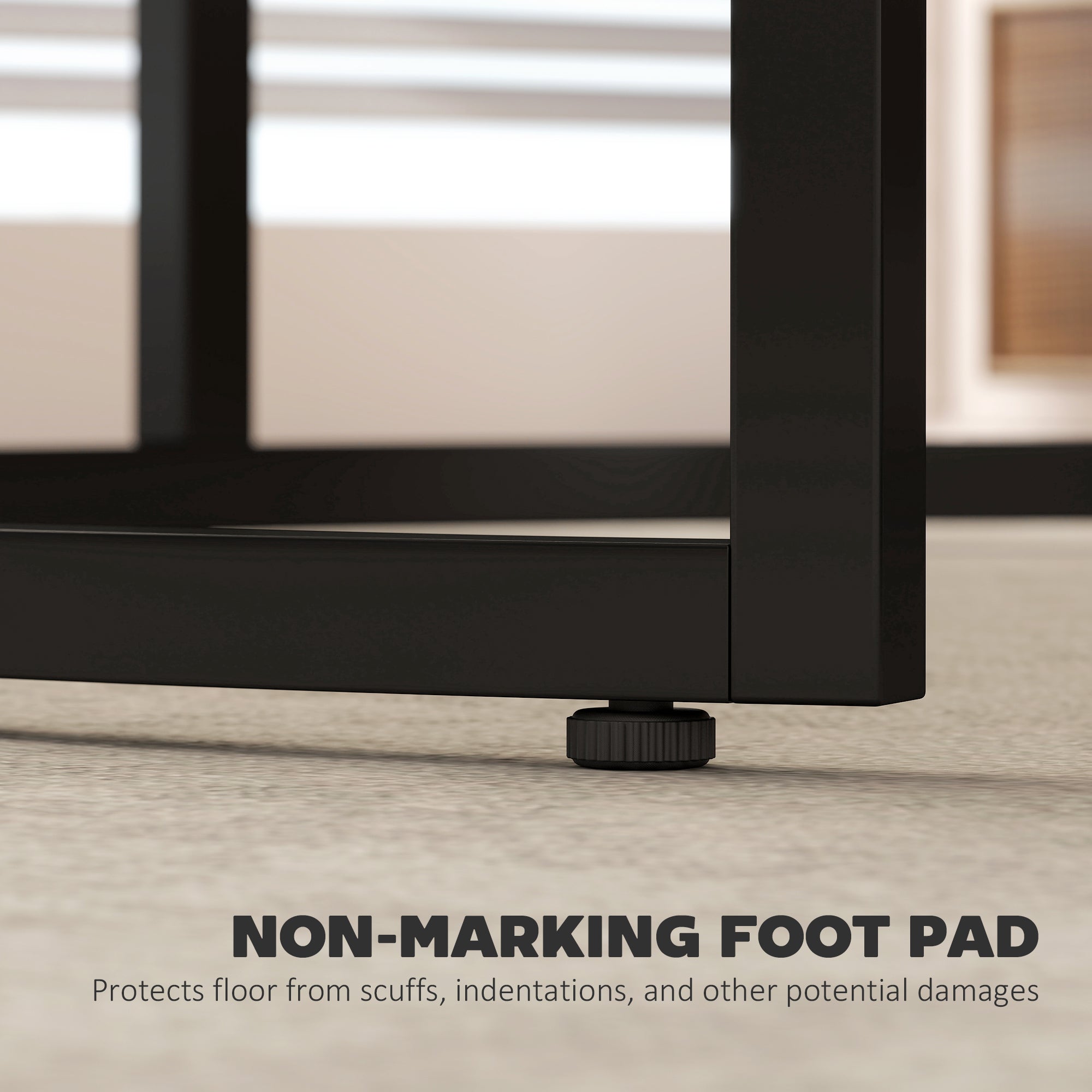 HOMCOM Set of Two Wood-Effect Stacking Tables - Brown