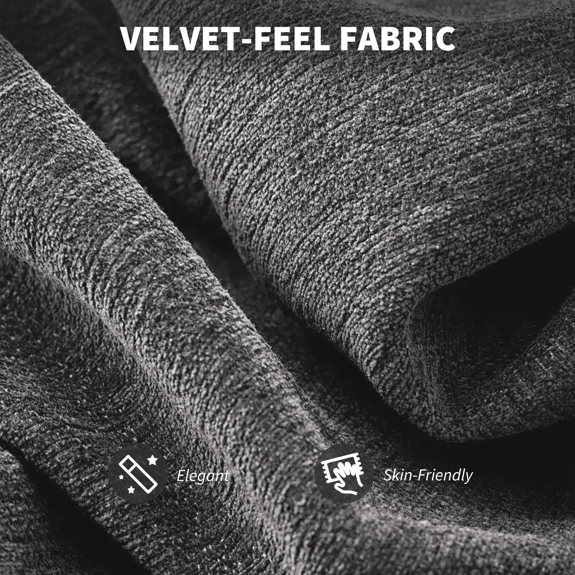 HOMCOM Velvet-Feel Office Chair - Grey