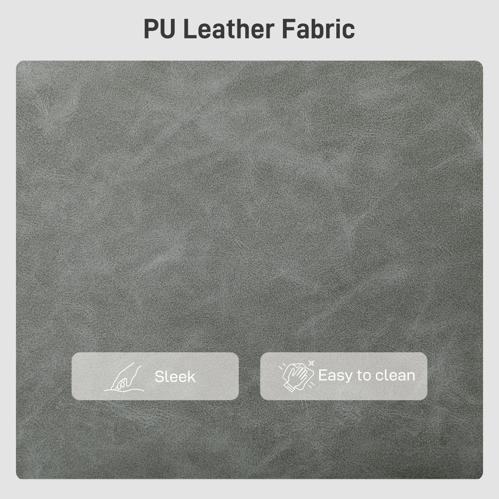 HOMCOM Faux Leather Marble-Effect Two-Seater Sofa - Grey