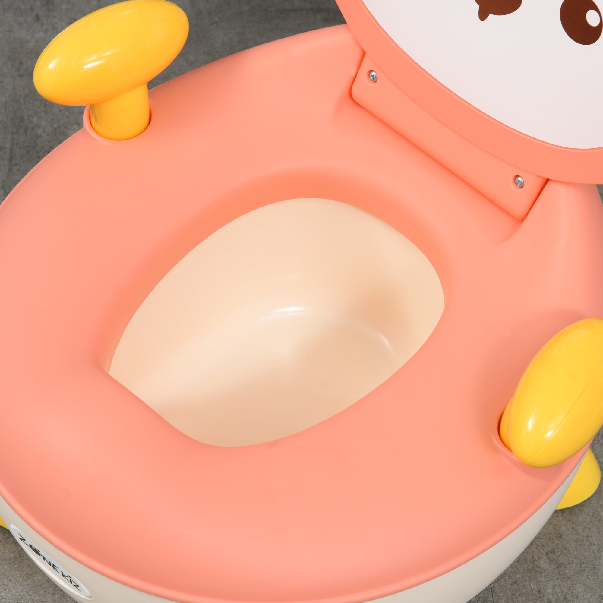 ZONEKIZ Baby Potty Training Toilet with Splash Guard, Anti-Tip Feet, Side Handles, Easy to Clean