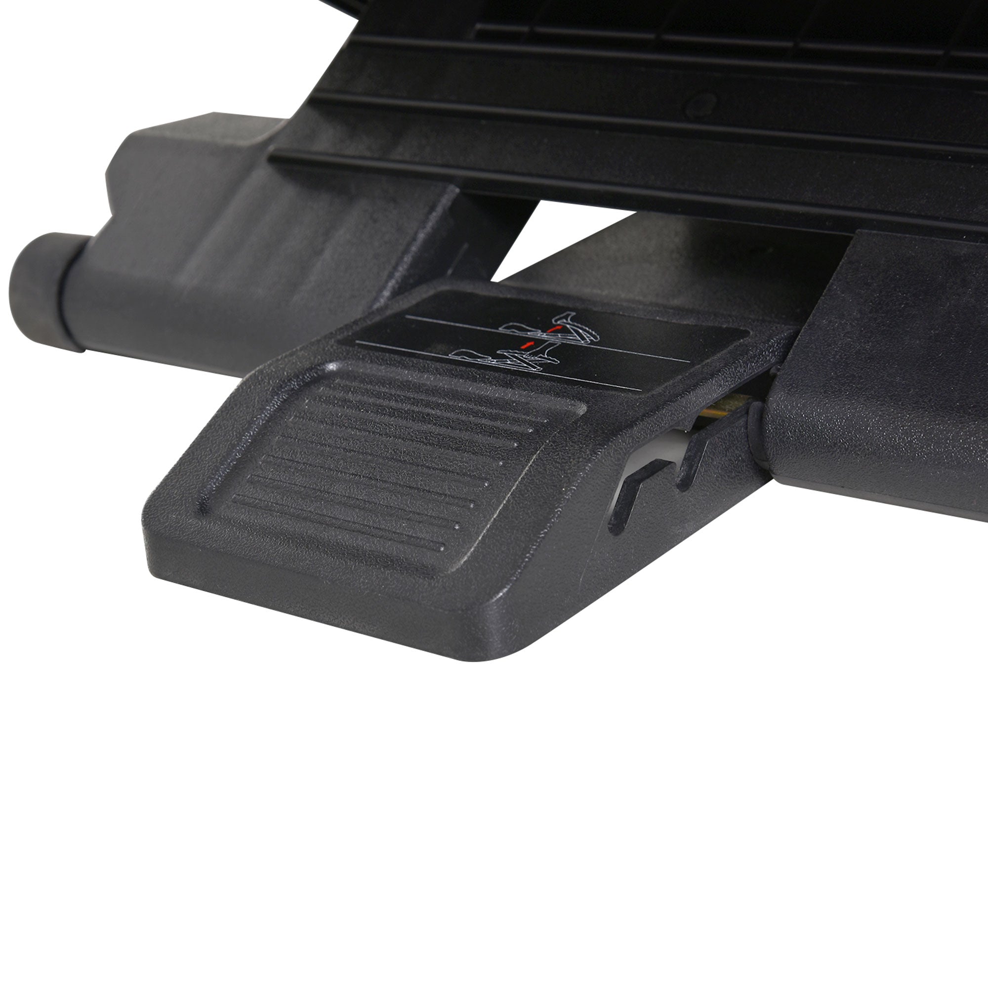 HOMCOM 0-30° Three-Height Under-Desk Support Footrest - Black
