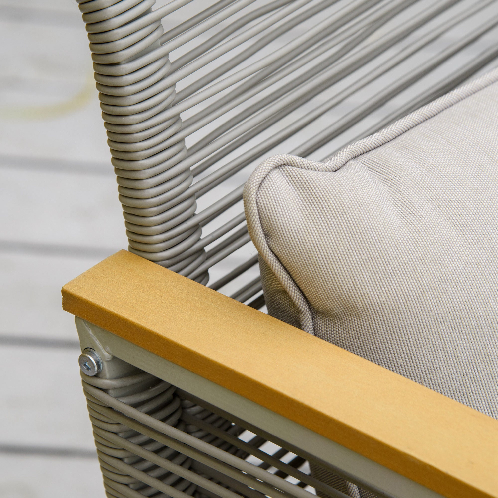 Outsunny 4 Pieces Rattan Garden Furniture Set - Grey