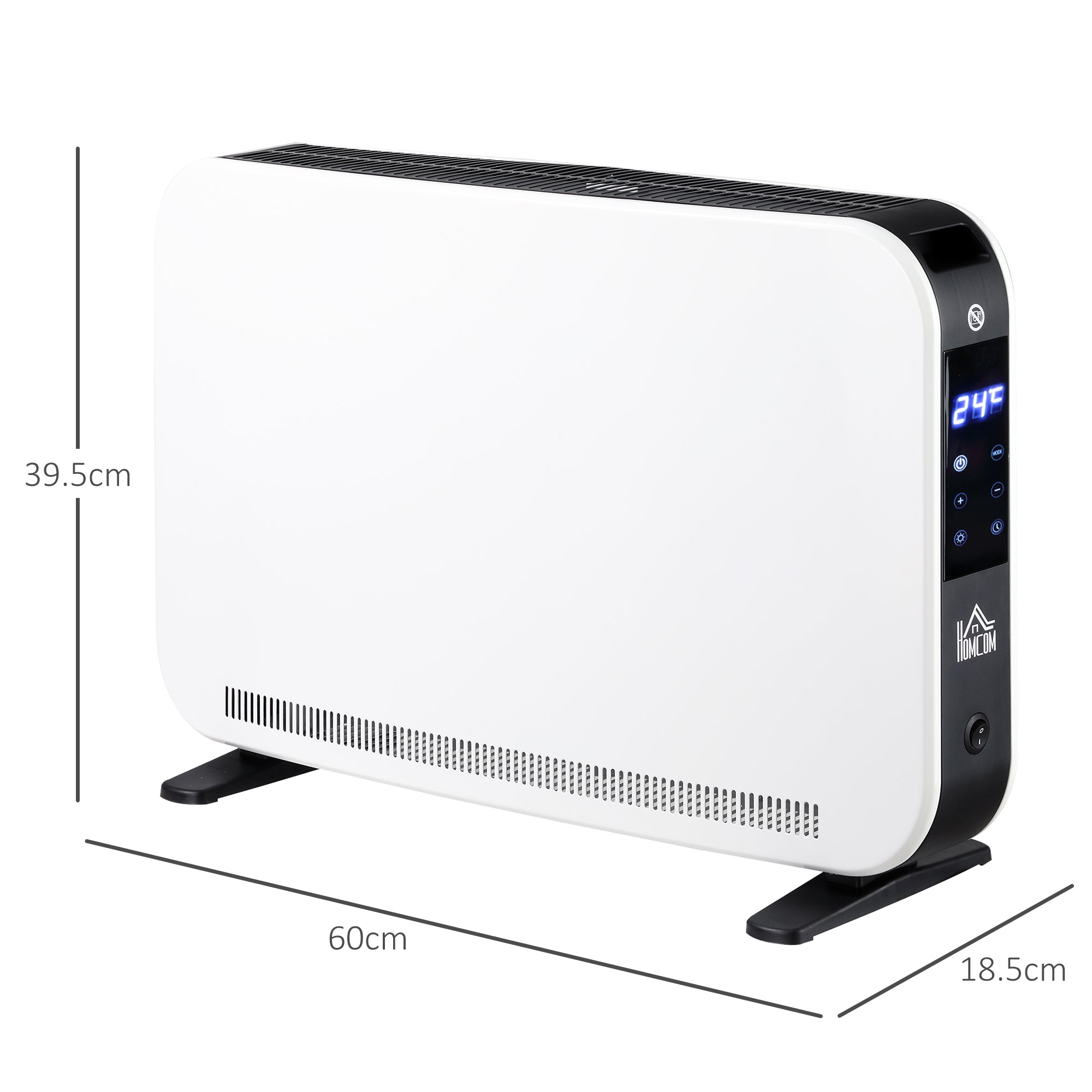 HOMCOM Three-Mode Modern Slimline Heater, 7-35\'e2\'84\'83 Temperature