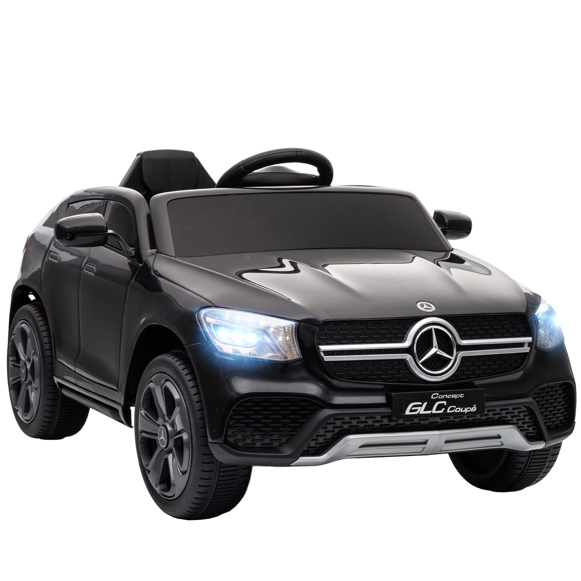 AIYAPLAY Mercedes-Benz GLC Licensed Kids Ride on Car with Remote Control, Soft Start, MP3, LED Headlights, Black