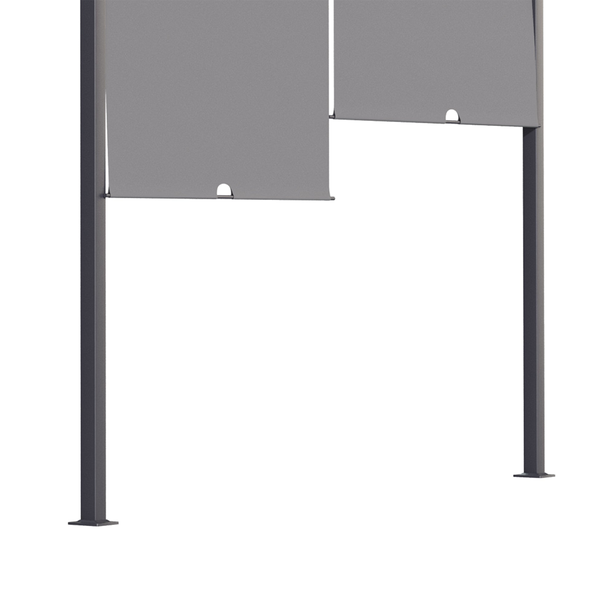 Outsunny 3(m) x 4m Metal Pergola with LED Lights, Outdoor Garden Pergola with Sliding Roof, Solar Powered, for BBQ,\'c2\'a0Lawn, Dark Grey