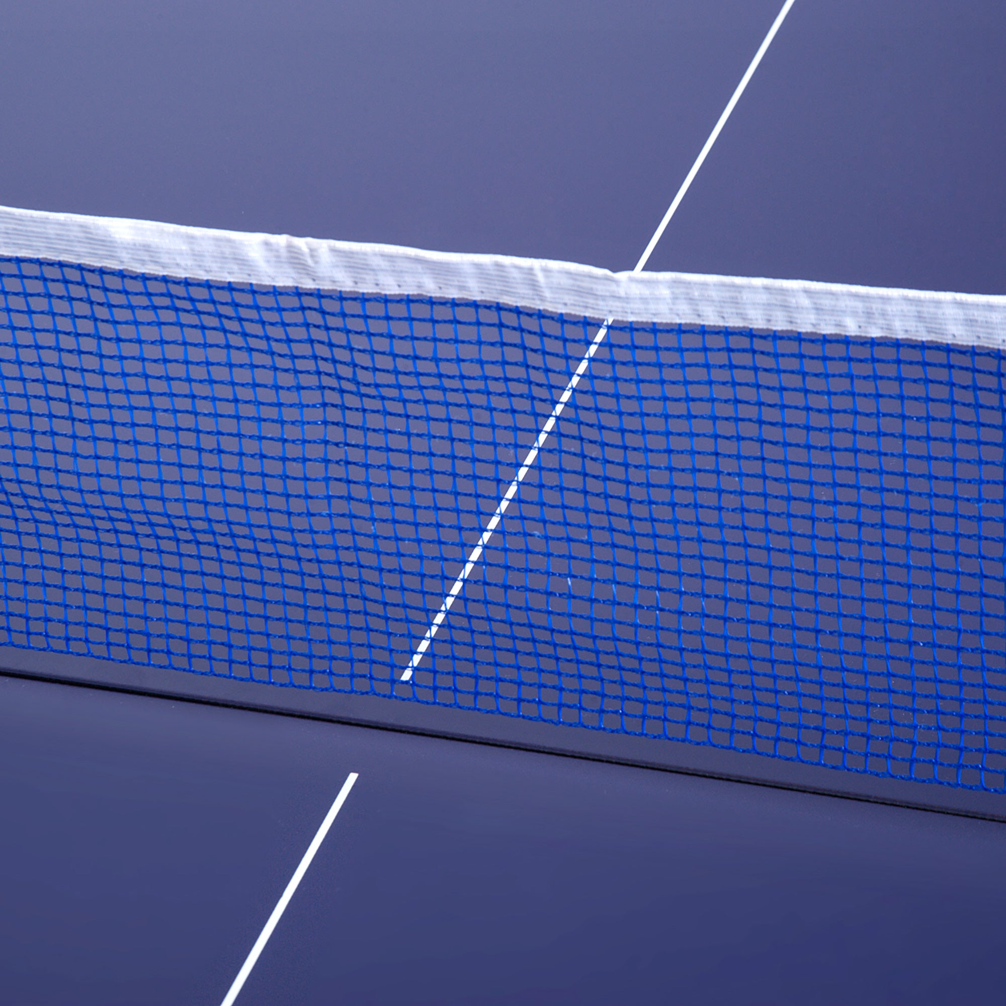 HOMCOM 6ft 182cm Mini Table Tennis Table Folding Ping Pong Table with Net Multi-Use Table for Indoor Outdoor Game, Blue