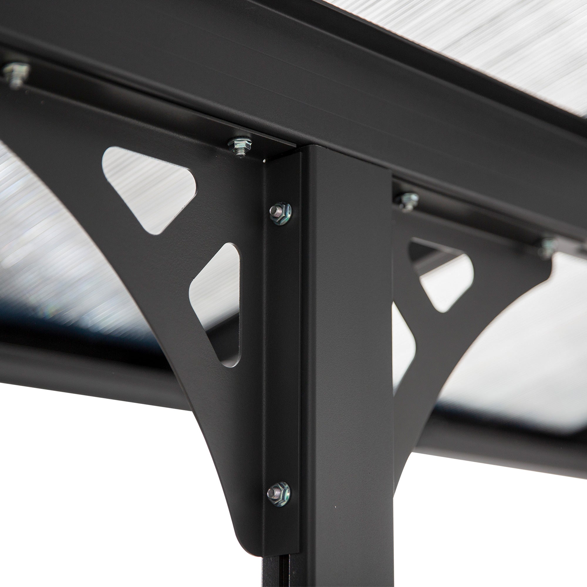 Outsunny Outdoor Patio Gazebo Pergola, Aluminum Post, 4.35 x 3 m PC Roof