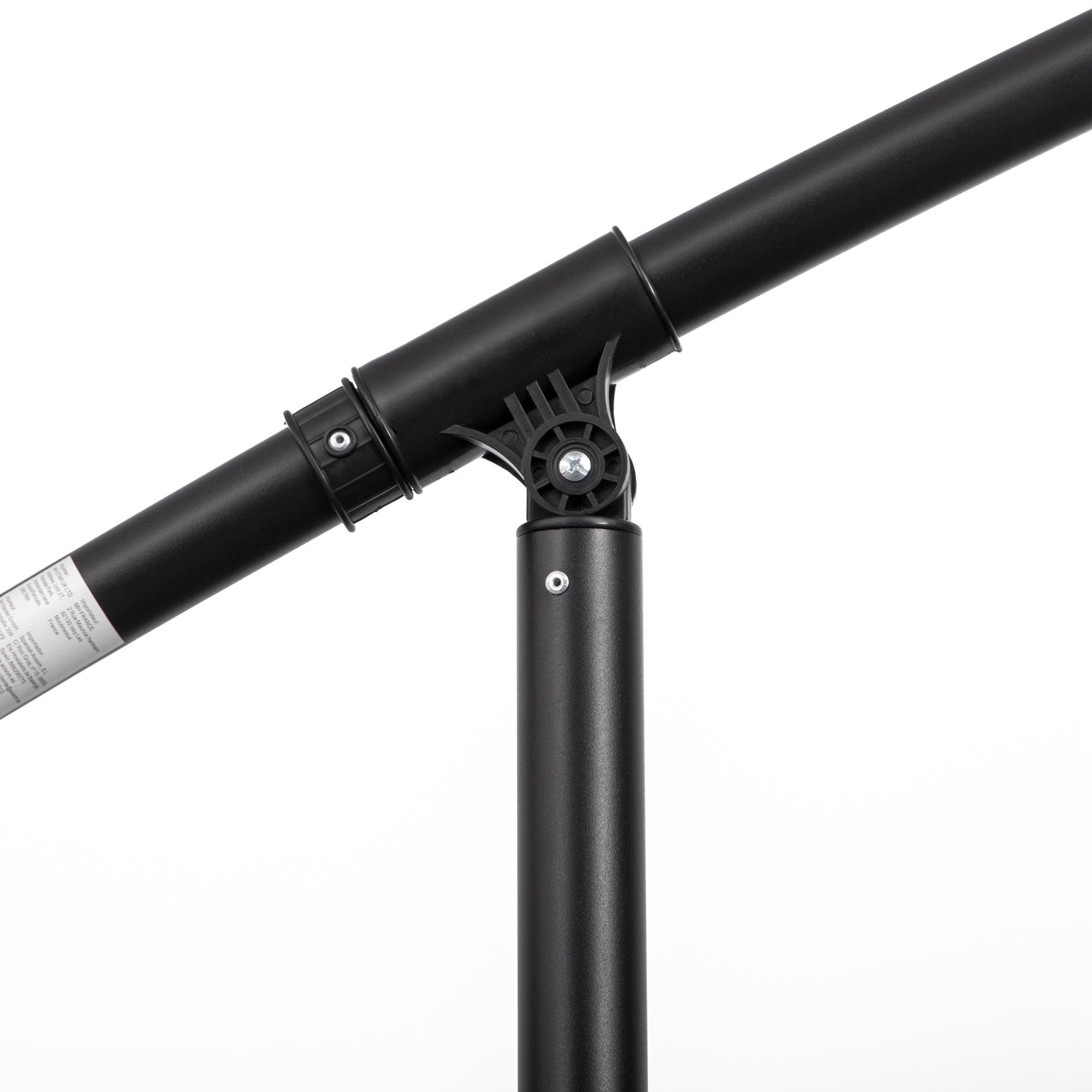 Outsunny 3(m) Cantilever Umbrella 18 Ribs & Vents Adjustable Angle for Patio Light Grey