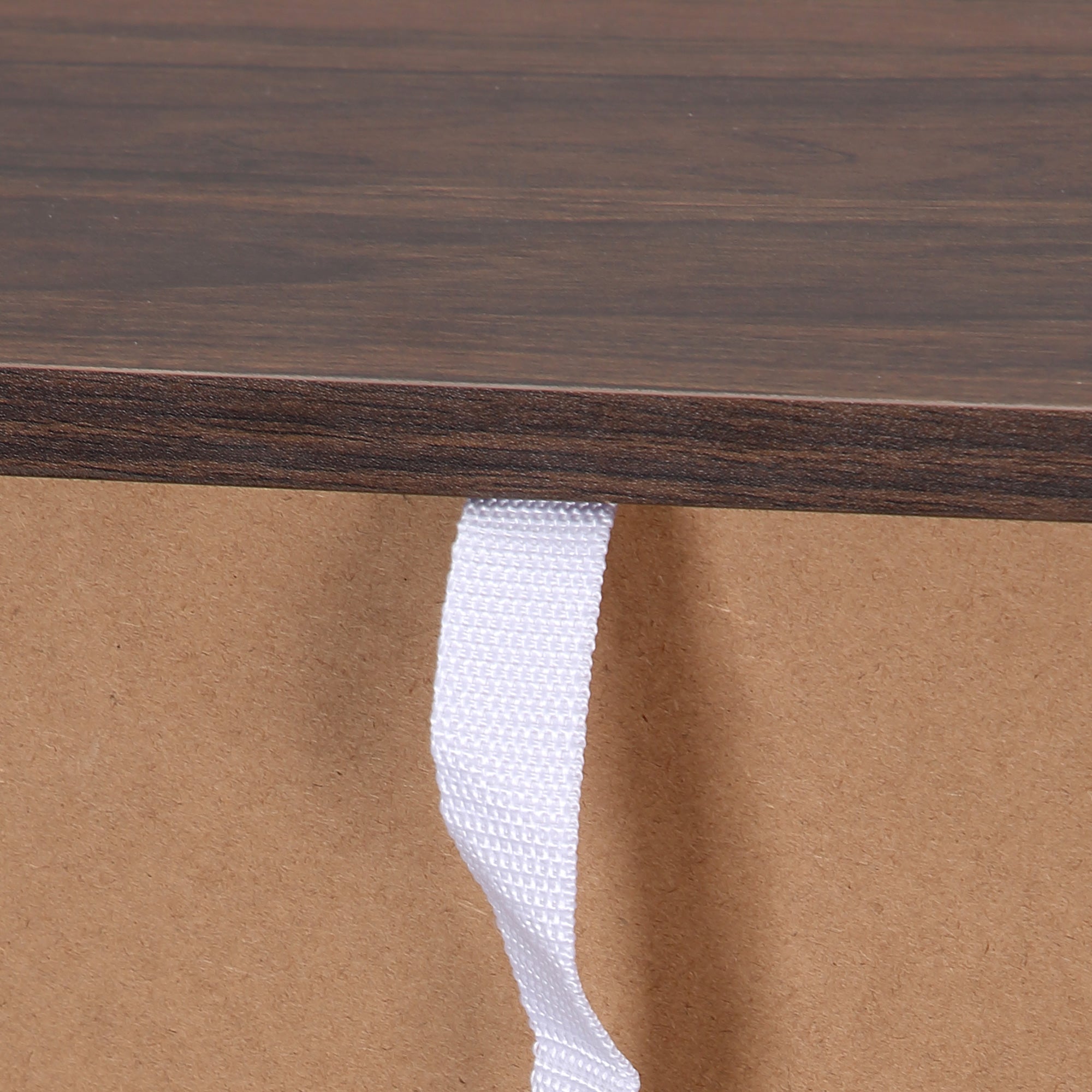 HOMCOM 2 Tier Bookshelf, Low Bookcase with Adjustable Shelf, 2 Compartments for Home Office, Living Room, Study, Walnut