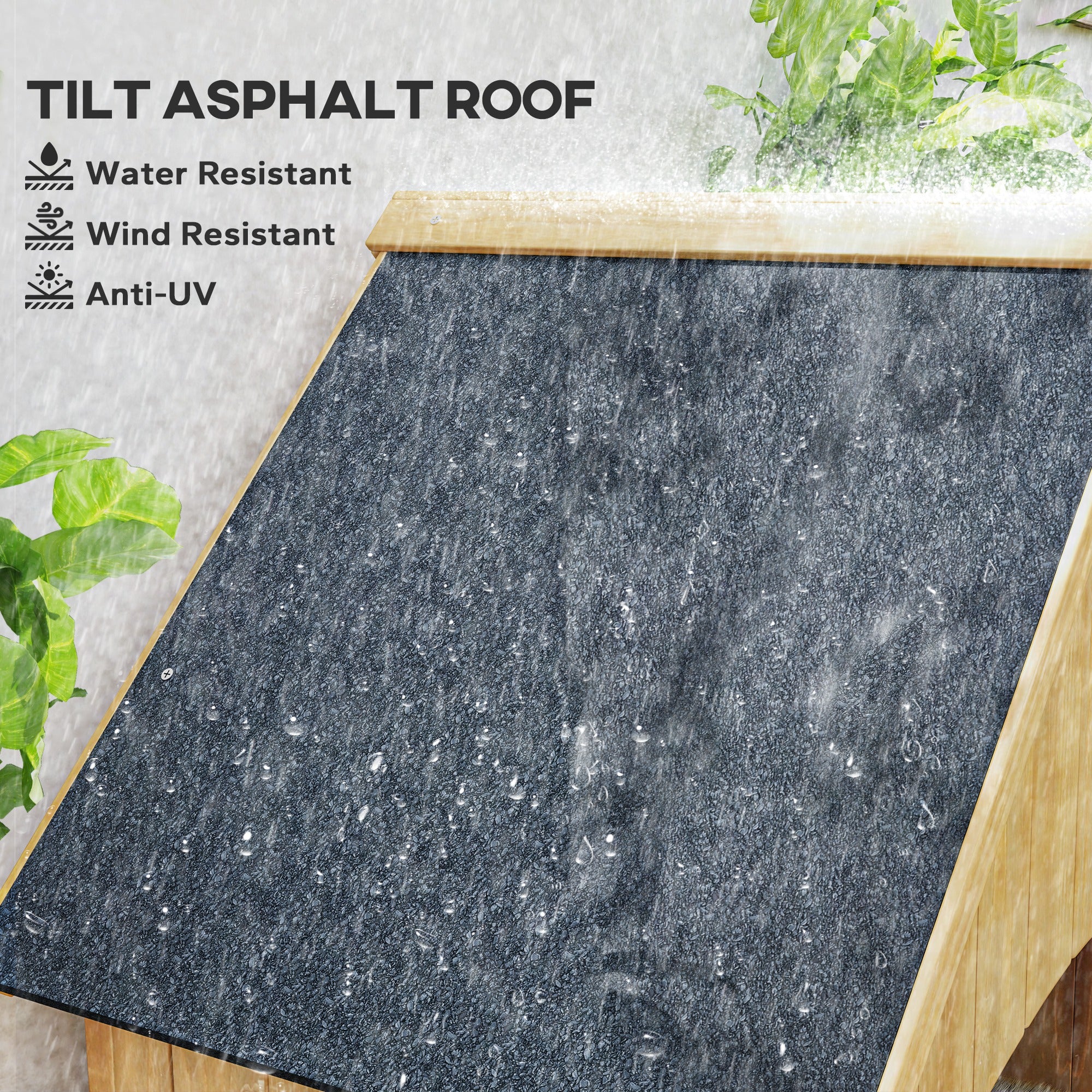 Outsunny Small Shed, Wooden Garden Storage Shed with 3 Shelves, Outdoor Tool Storage Cabinet with Tilt Roof and Lockable Door, 77.5 x 54.2 x 179.5 cm, Natural