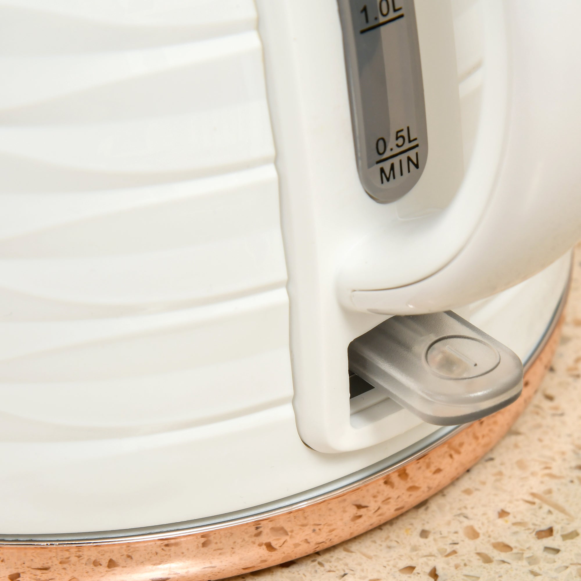 HOMCOM 3kW Rapid Boil Honeycomb Kettle - Cream