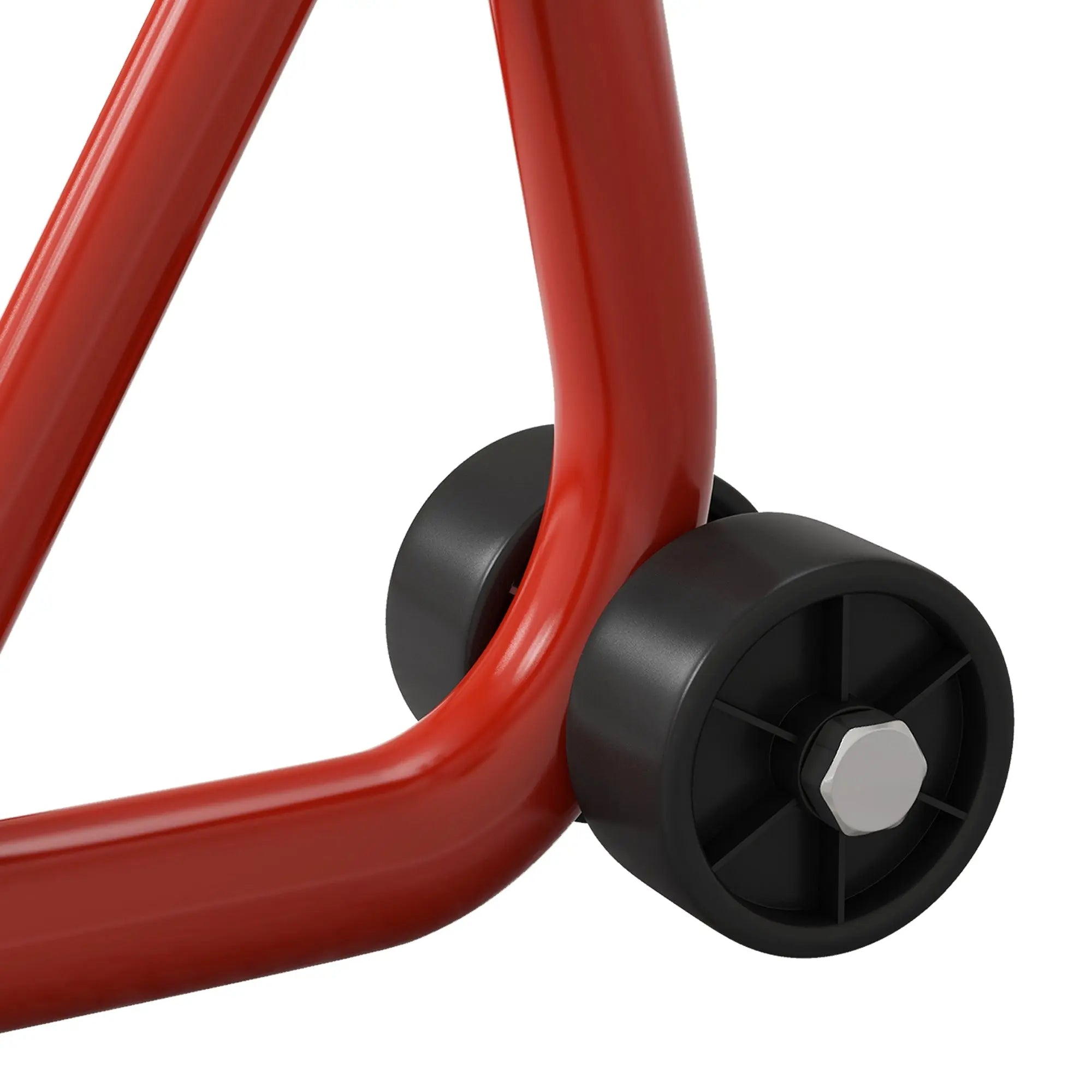 Homcom Rear Motorcycle Paddock Stand Motorbike Stand with Anti-Slip Mat, U-Shaped and L-Shaped Adapters, 200 kg Capacity, for 18", 17" and 10" Tyre, Red