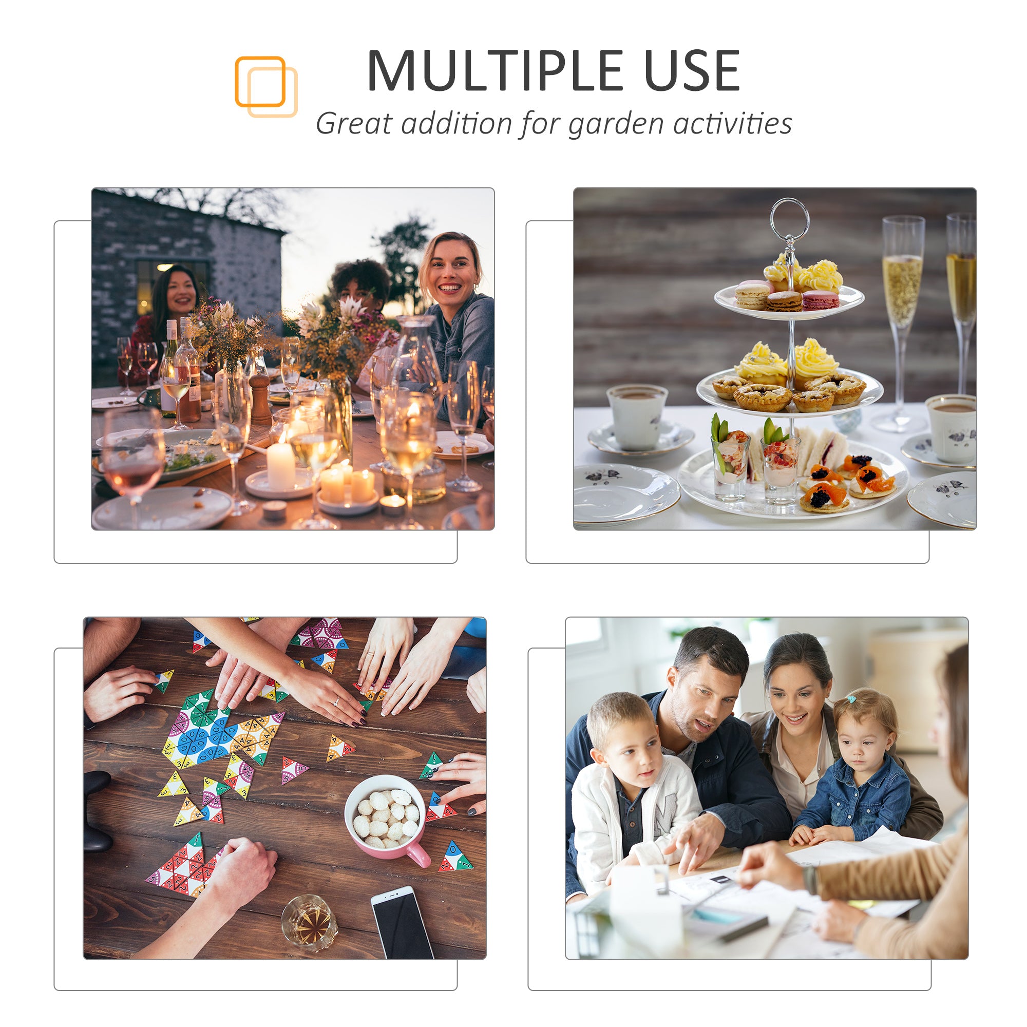 Outsunny Extendable Garden Table 135-270cm x 90cm x 75cm, 10 Seater Outdoor Dining Table with Aluminium Frame for Lawn, Balcony and Backyard, Grey