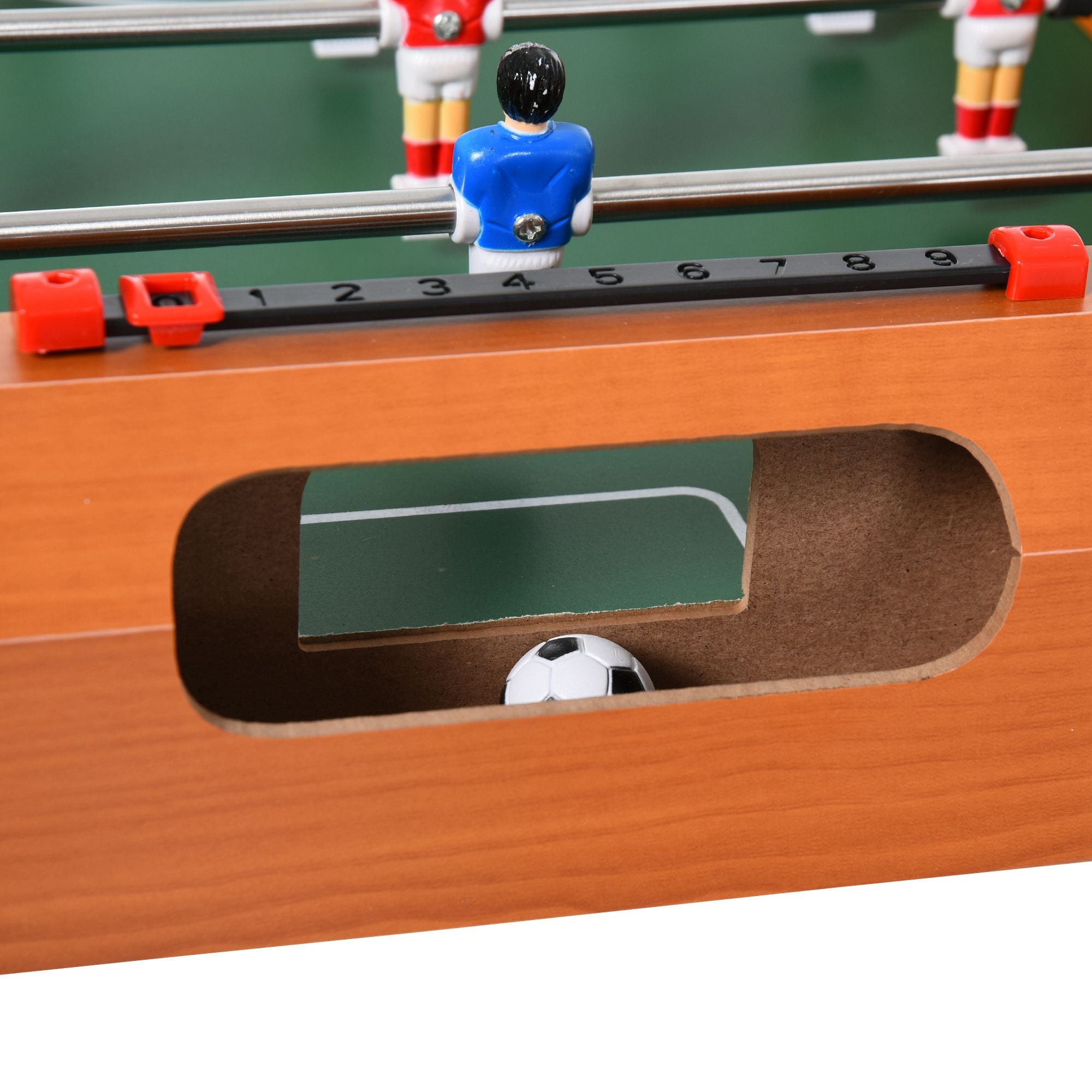 HOMCOM Football Table Heavy Duty 84.5cm for Arcades, Pub, Game Room, 8 Rods, 2 Foosballs