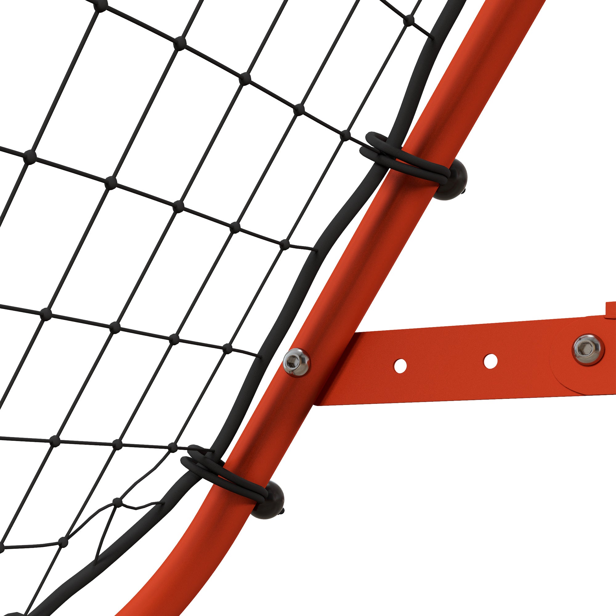 HOMCOM Adjustable Rebounder Net Kickback Target Goal for Teens Adults Training, Red