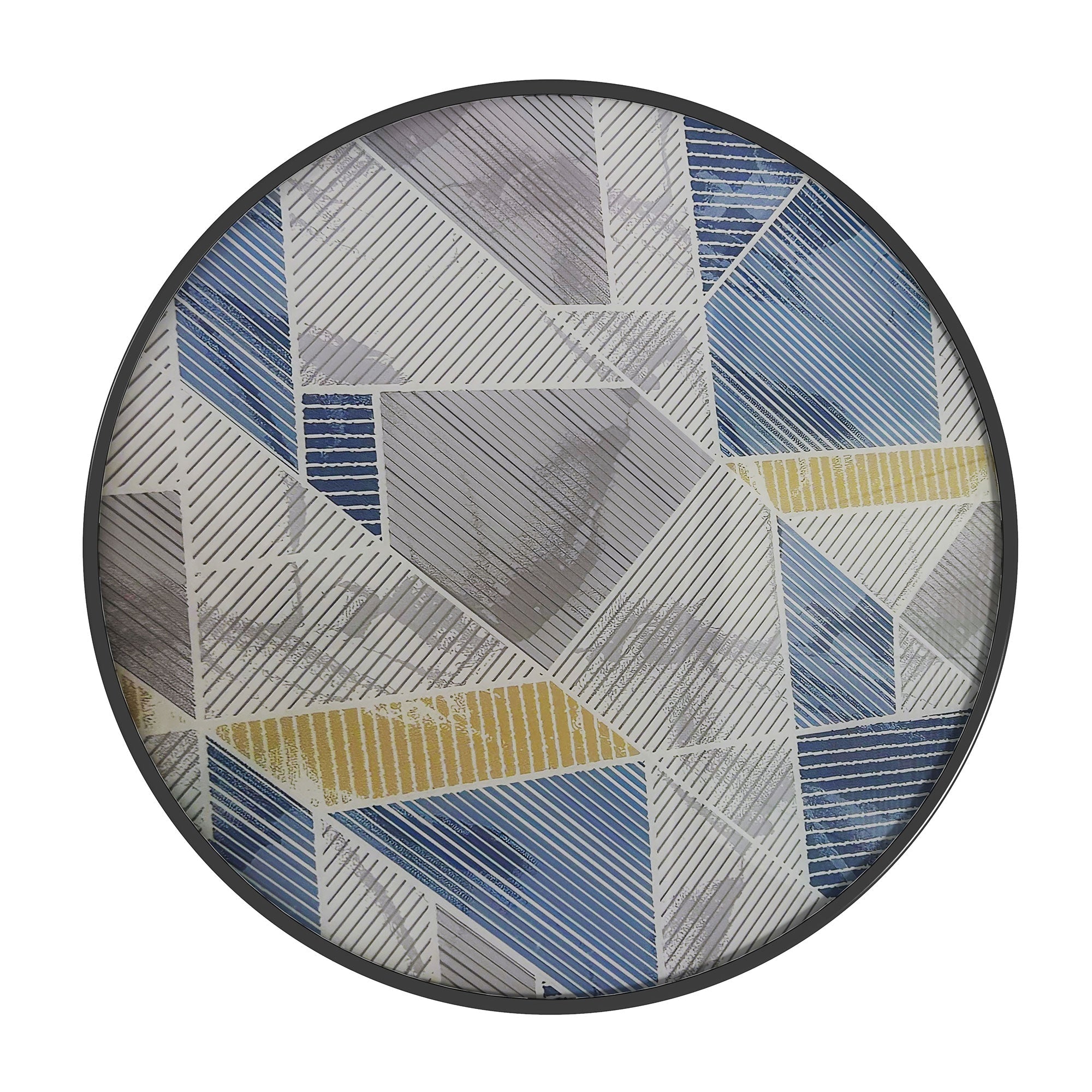 Outsunny \'ce\'a660 Garden Table, with Glass Printed Tabletop - Multicolour