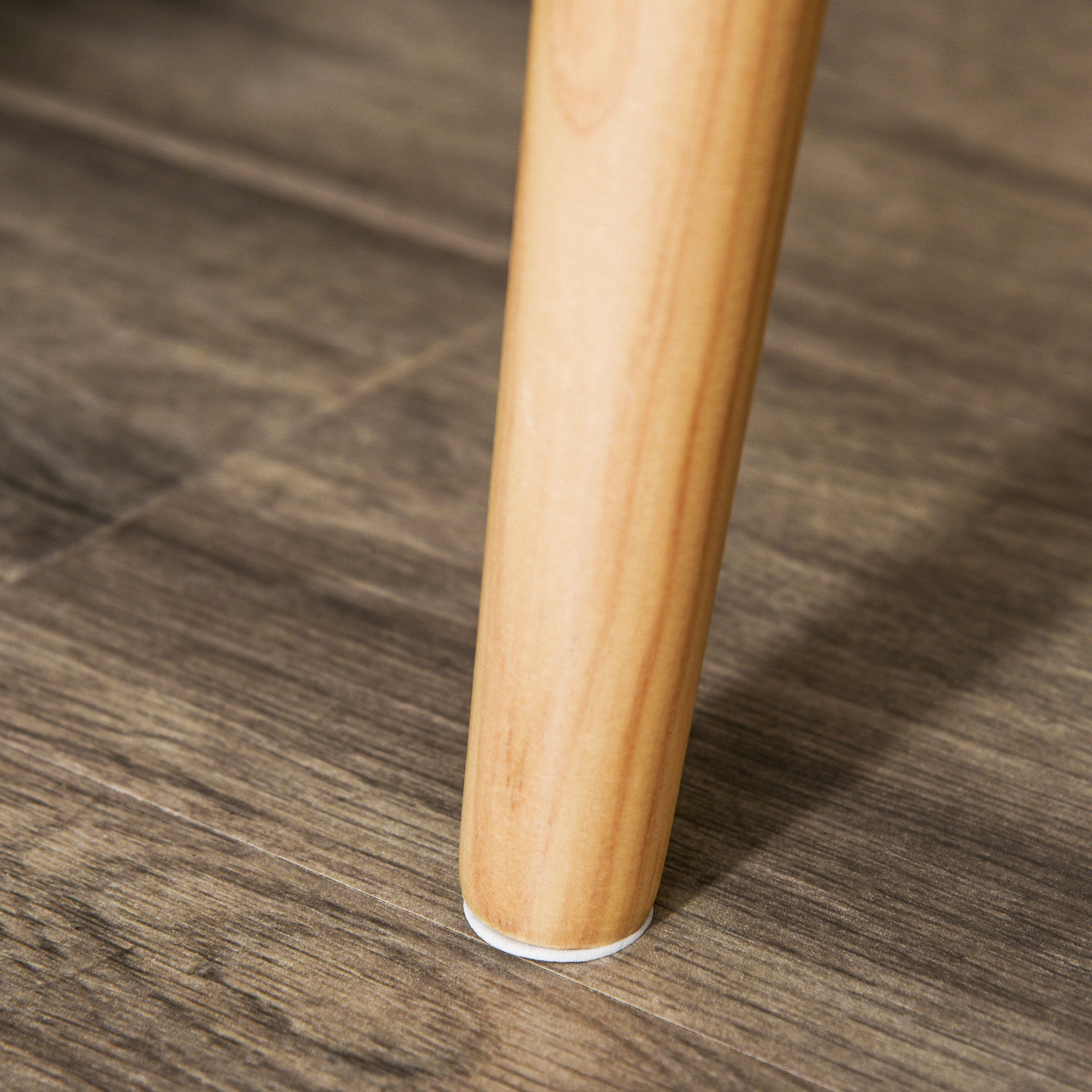 HOMCOM Bedside Table Set of 2, Modern Bedside Cabinets with Drawer and Pine Wood Legs, Nightstand for Bedroom, White and Natural