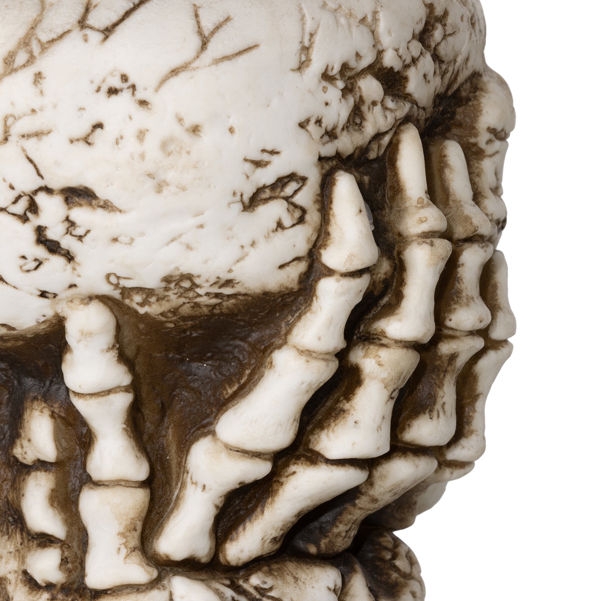 HOMCOM 14cm 5.5" Skeleton Candy Bowl Outdoor Halloween Decoration, Halloween Prop with Sound Activated, Light Up Eyes, Sound Effects for Haunted House