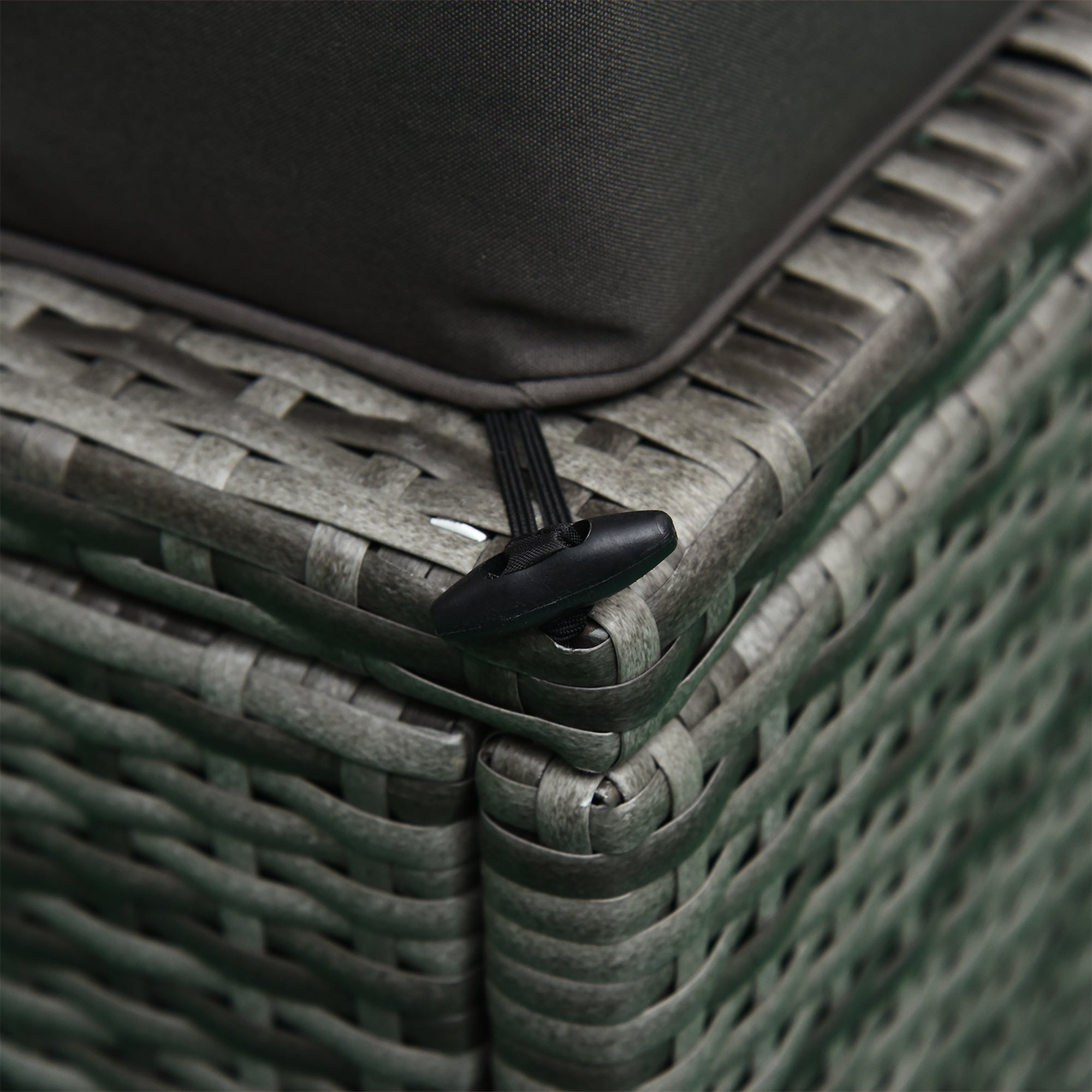 Outsunny 6 Pieces Outdoor Rattan Corner Sofa Set, Patio Aluminium Frame with All-weather Wicker Conversation Furniture w/ Coffee Table & Cushions, Grey