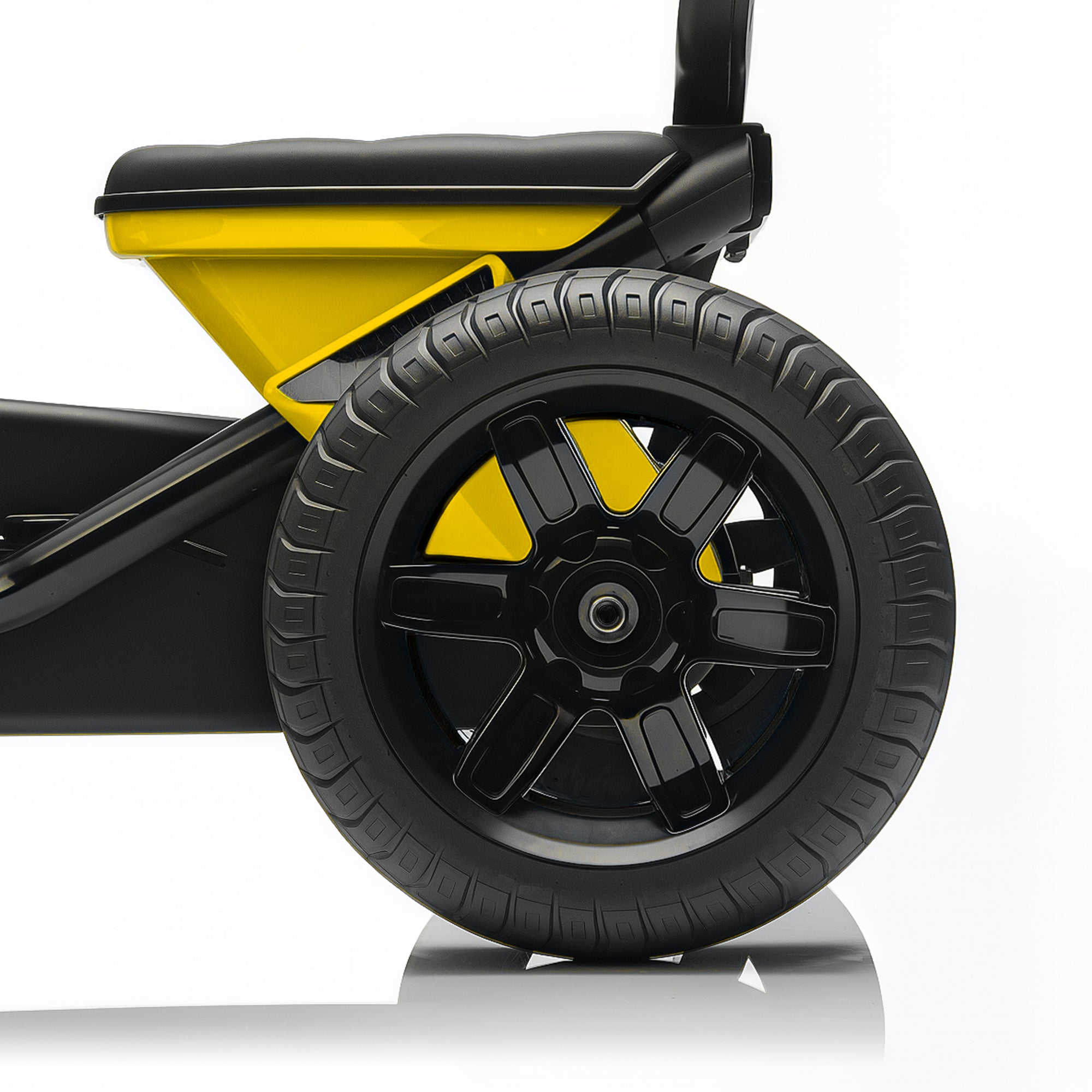 AIYAPLAY Pedal Go Kart for Kids 2-5 Years, with Silent EVA Wheels, Metal Frame, Yellow