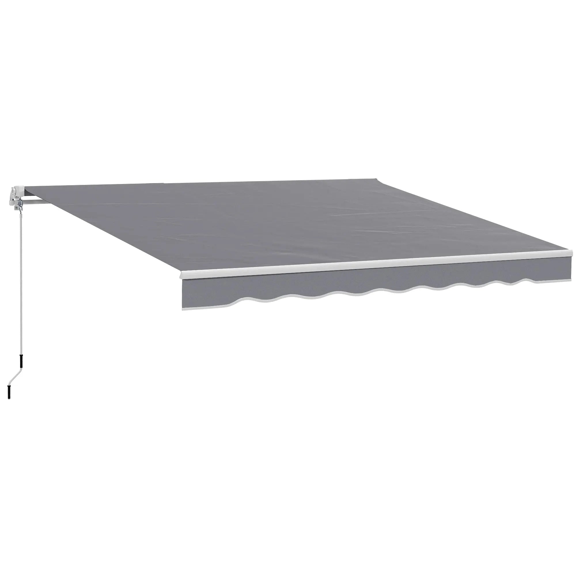 Outsunny Garden Retractable Awning - Dark Grey