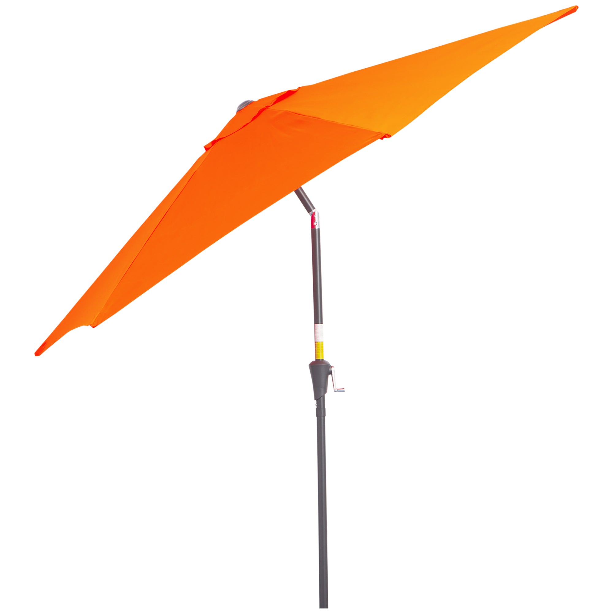 Outsunny 2.7M Garden Parasol Umbrella with Tilt and Crank, Outdoor Sun Parasol Sunshade Shelter with Aluminium Frame, Orange