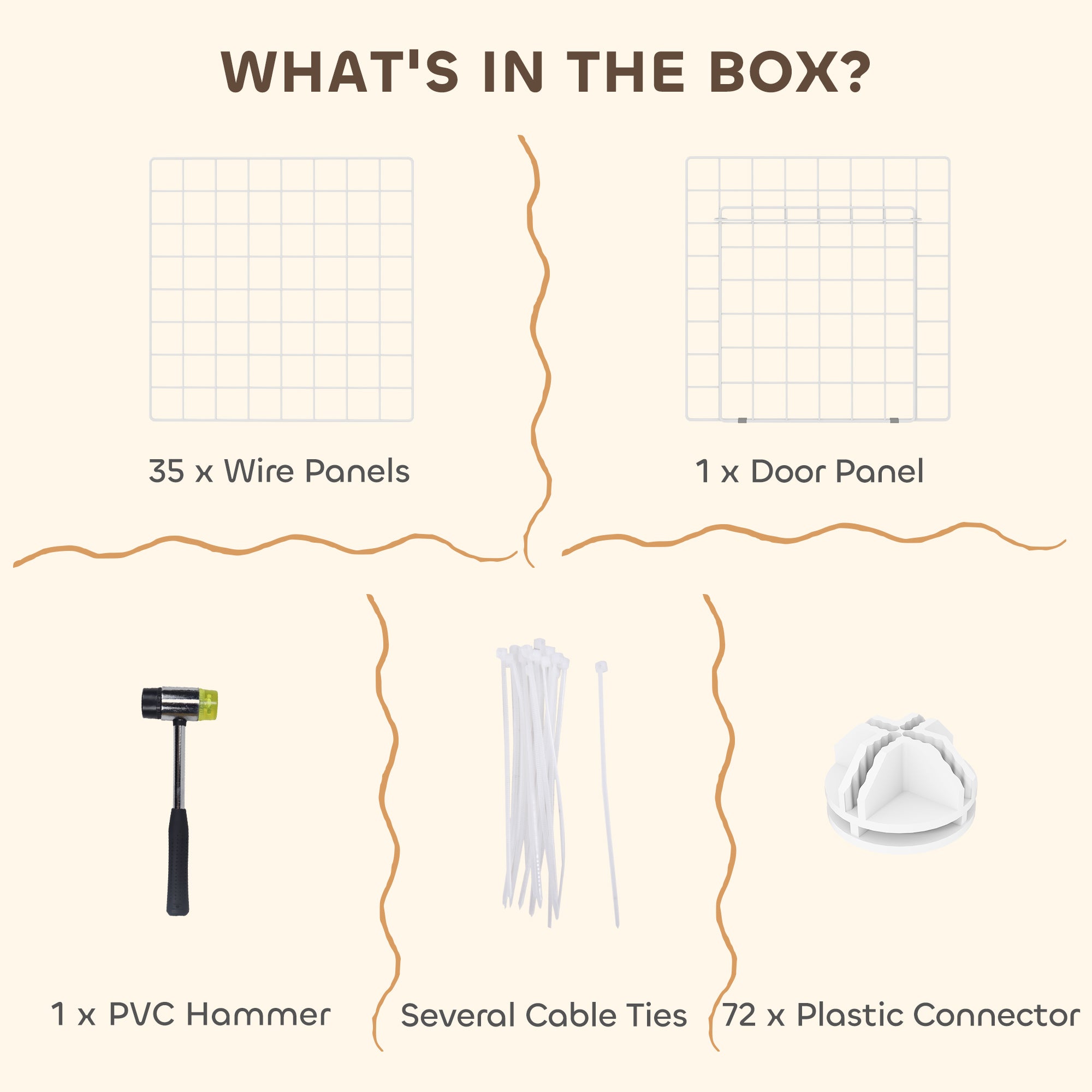 PawHut DIY 36 Panel Pet Playpen Metal Wire Fence for Chinchilla, Hedgehog, Bunny, Indoor, Outdoor Use, White