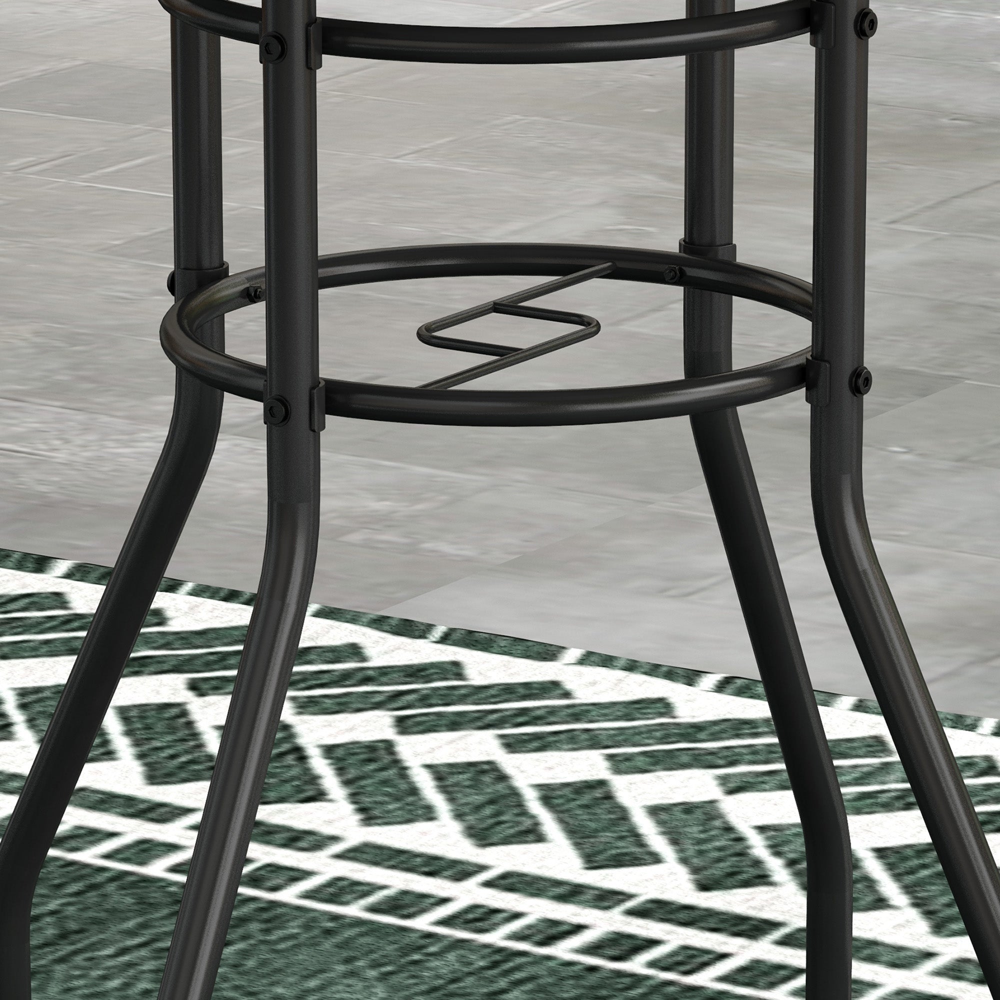 Outsunny \'ce\'a660 Garden Table, with Glass Printed Tabletop - Multicolour