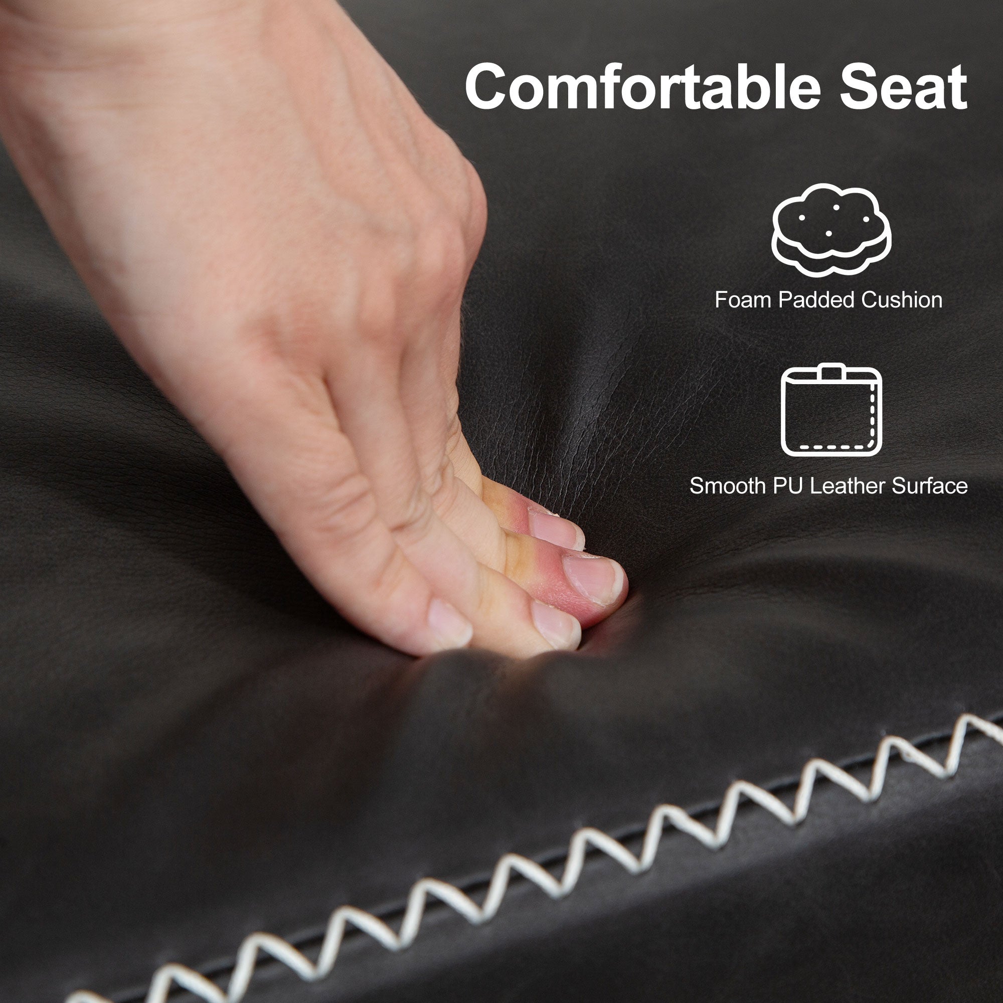 HOMCOM PU Leather Shoe Storage Bench - Charcoal Grey