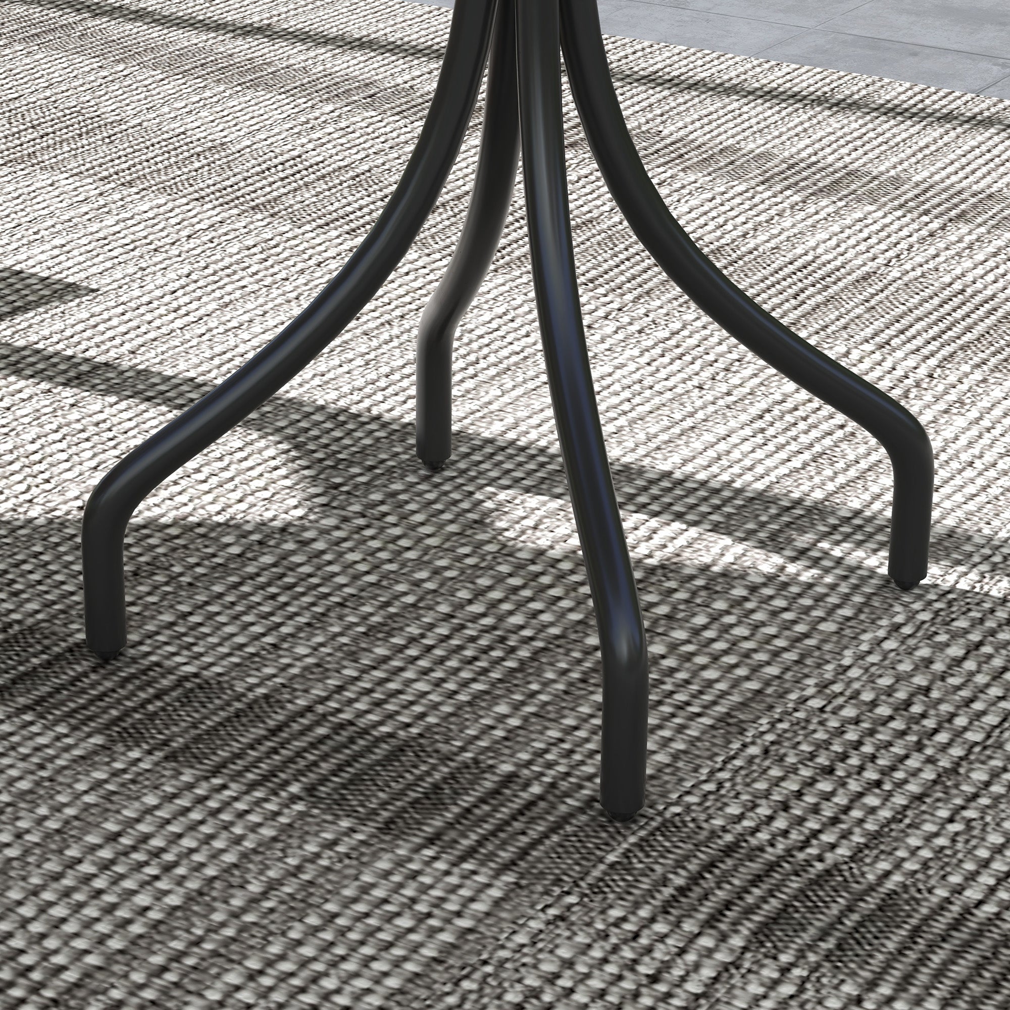 Outsunny Φ66cm Galvanised Steel Garden Table - Brown