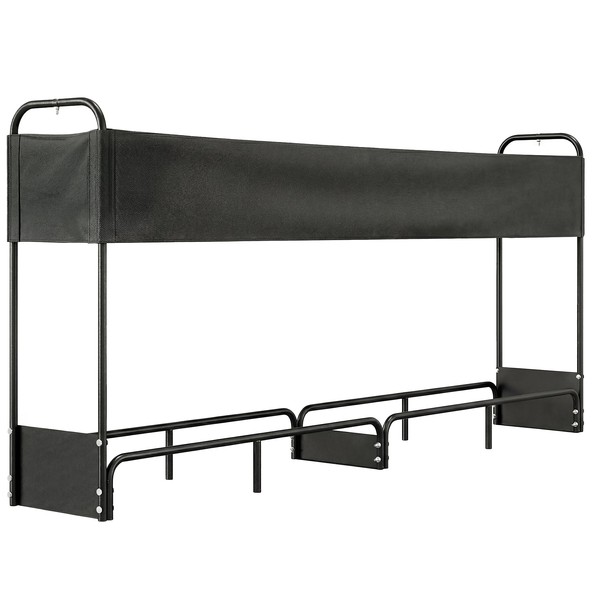 Outsunny 8.5ft Firewood Rack, Heavy Duty Log Storage Holder with Waterproof 600D Oxford Log Cover for Fireplace Fire Pits Outdoor Patio Wood Storage, 500 kg Large Capacity, Black