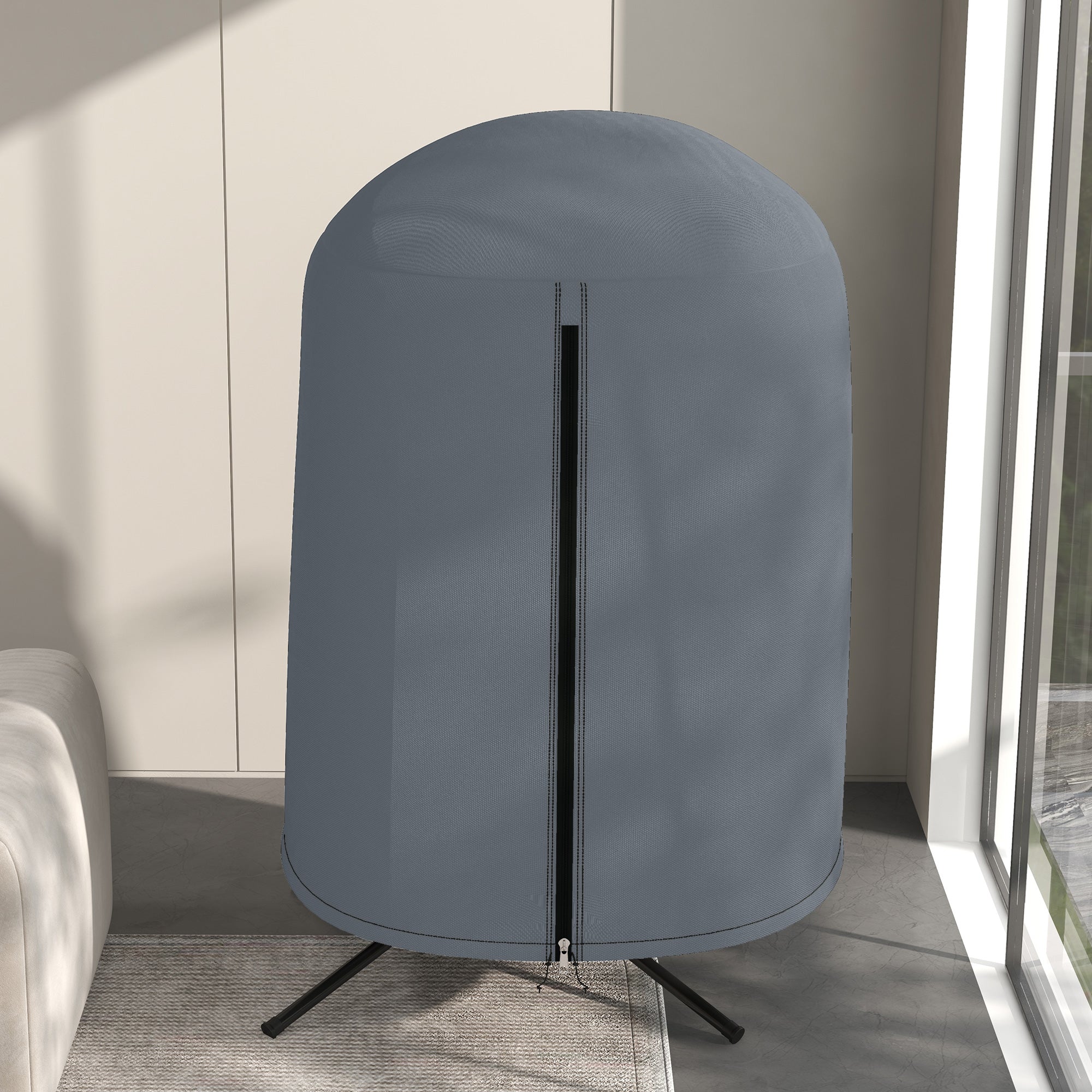 Outsunny 190 x \'ce\'a6128cm Hanging Egg Chair Furniture Cover - Grey