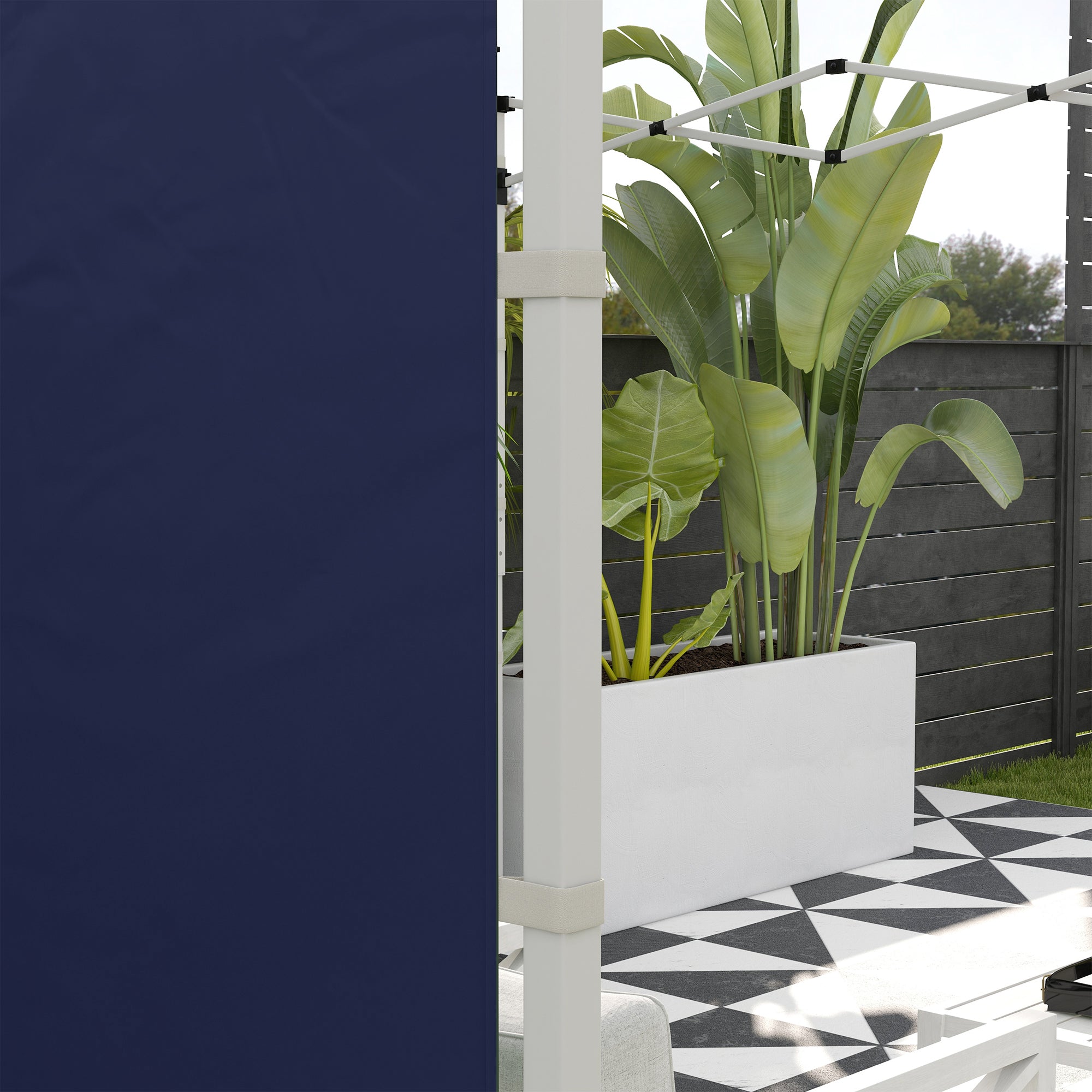Outsunny Set of Two 195 x 295cm Replacement Gazebo Side Walls - Blue