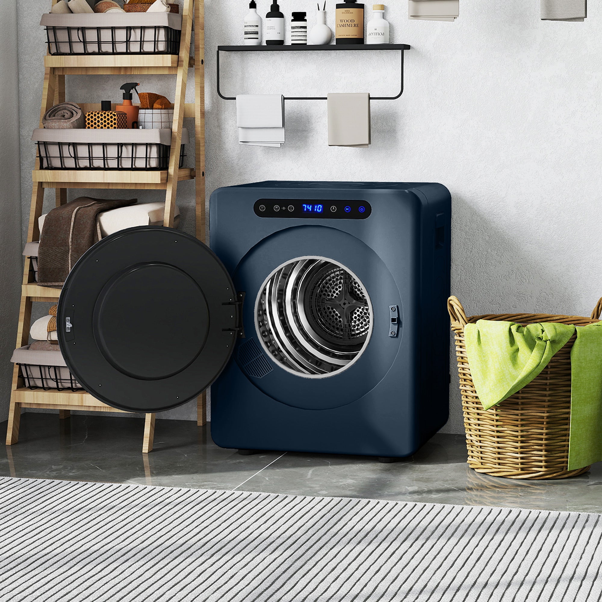 HOMCOM 5kg Compact 40-60℃ Tumble Dryer Blue