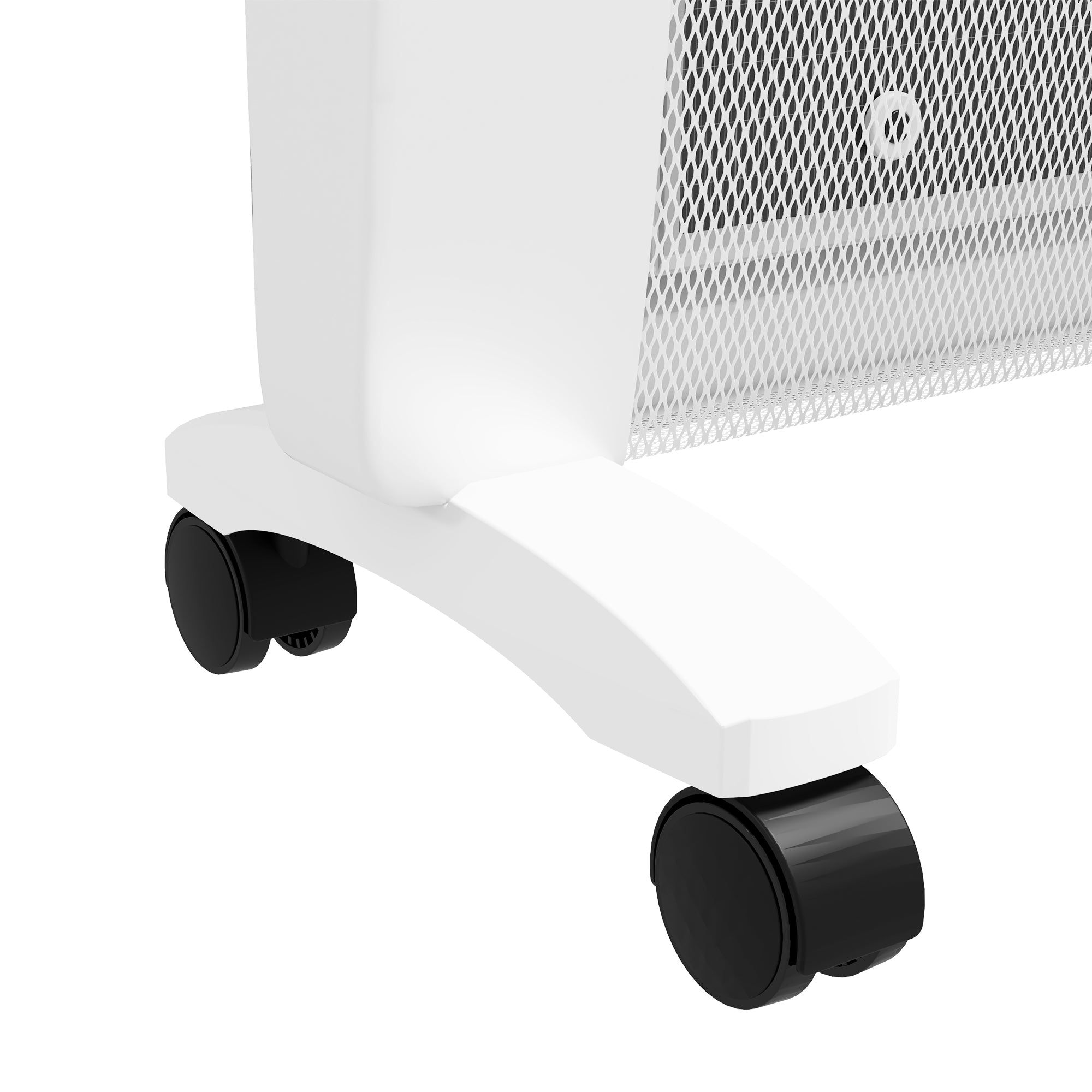 HOMCOM Mica Electric Space Heater, Portable Heater for Home with 2 Heat Settings, Living Room, Study, Garage, Adjustable Temperature 18-30\'c2\'b0C, 1000W/2000W, White