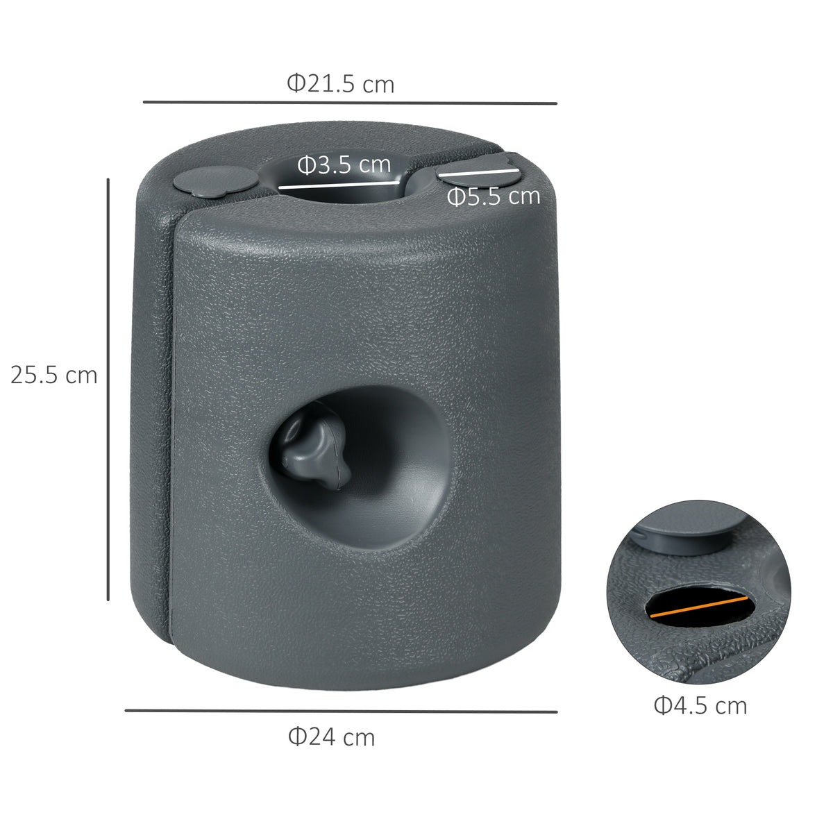 Outsunny HDPE Tent Weights Set of 4, Canopy Weights, Fill with Water or Sand, 48KG