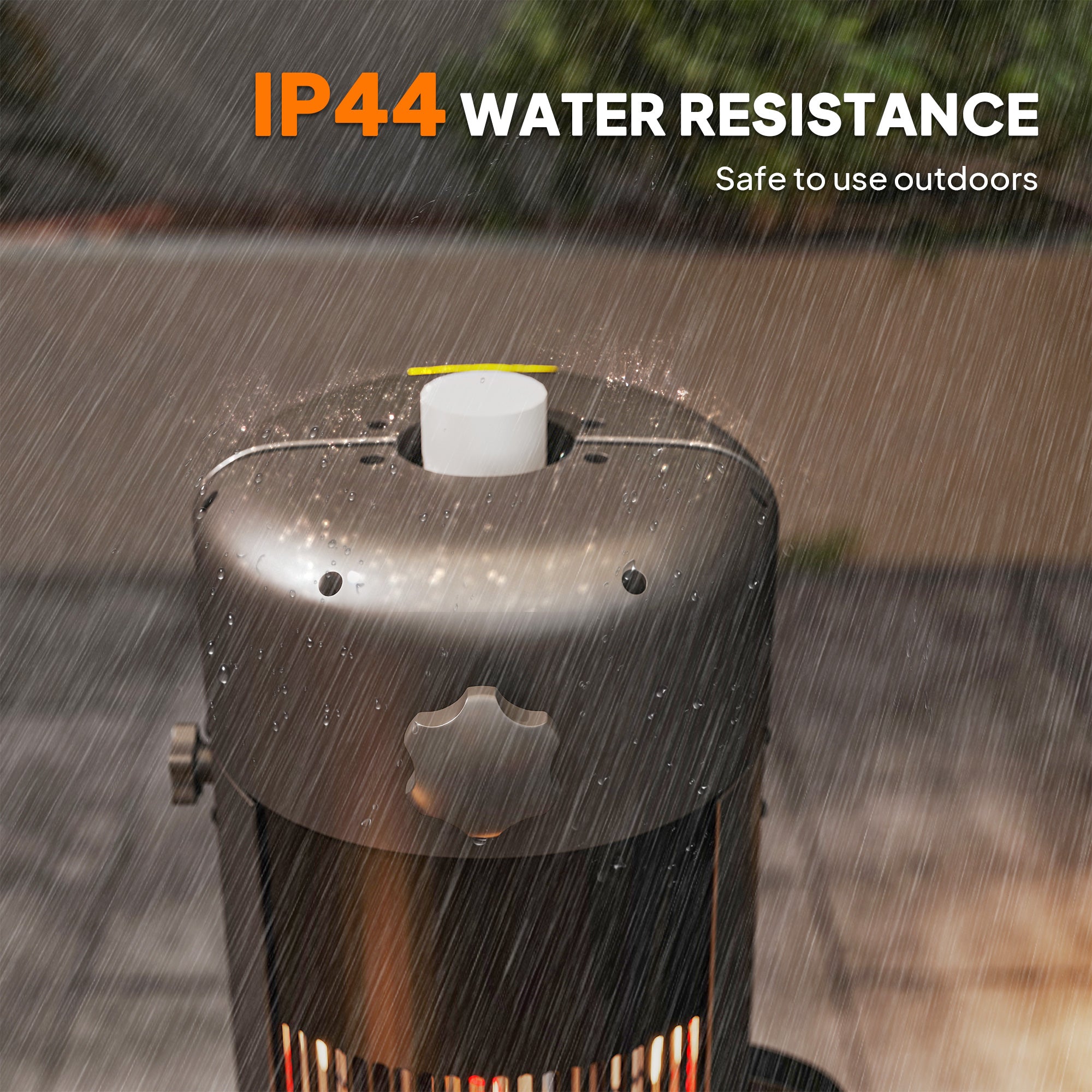 Outsunny Electric Umbrella Parasol Mounted Patio Heater for 25-70 mm Poles, 2000 W Outdoor Garden Heater with 2 Heat Setting, 6 ㎡ Coverage, Tip-Over Protection, Black