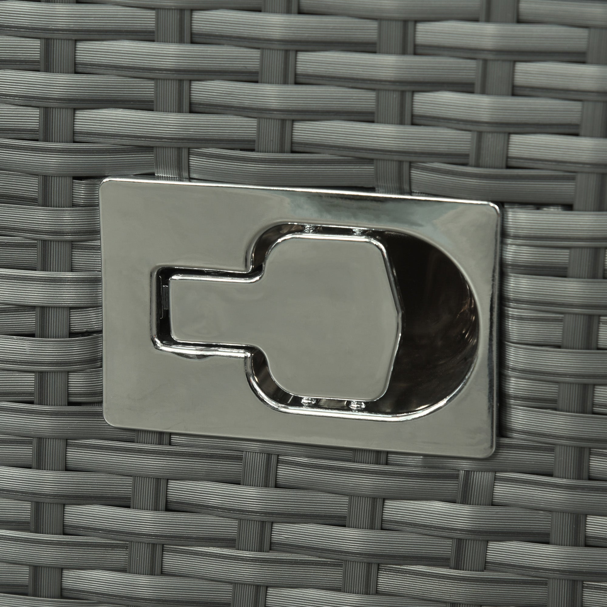 Outsunny Six-piece Outdoor Rattan Dining Set, with Reclining Armchairs - Orange