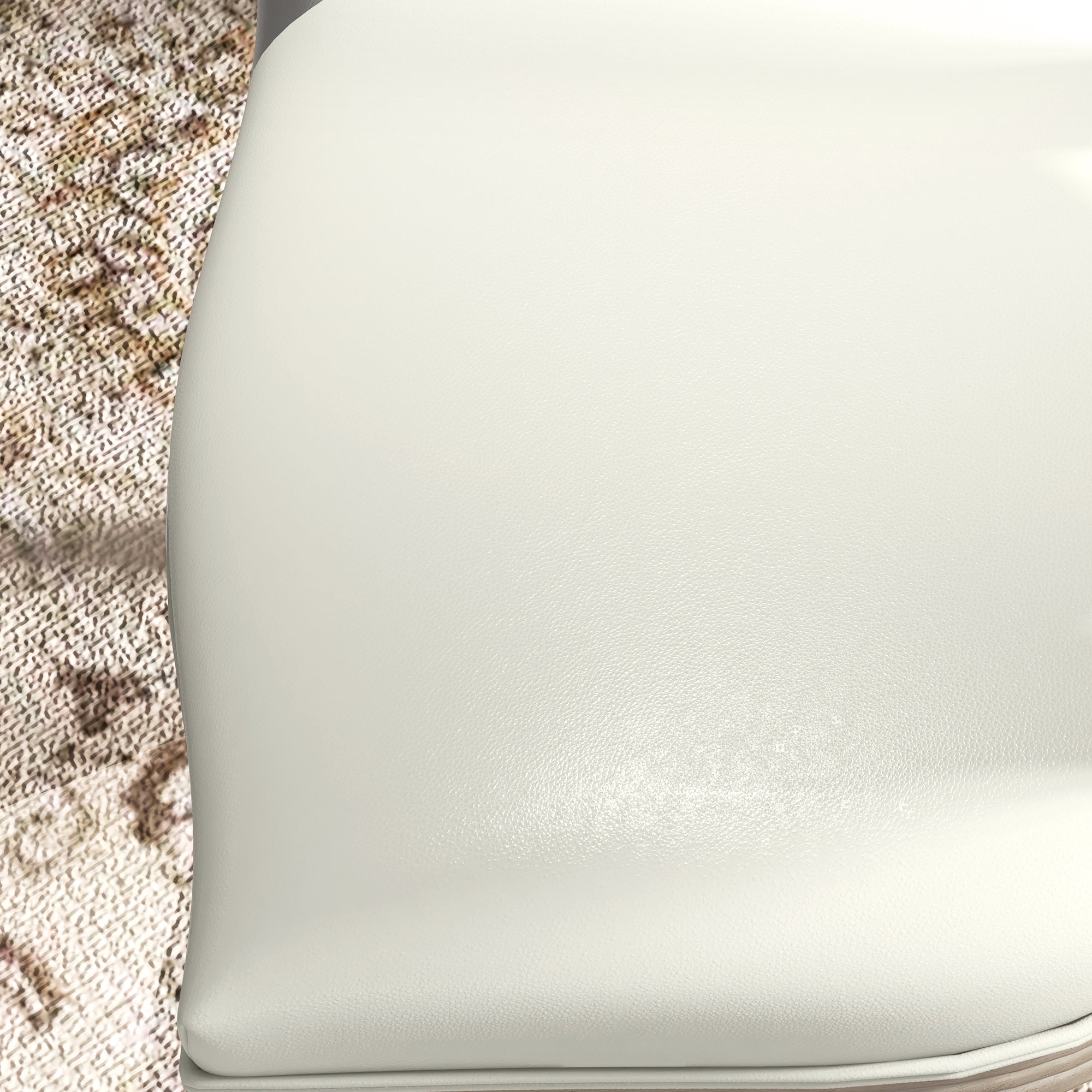 HOMCOM Set of Two French Style Wooden Dining Chairs - Cream White