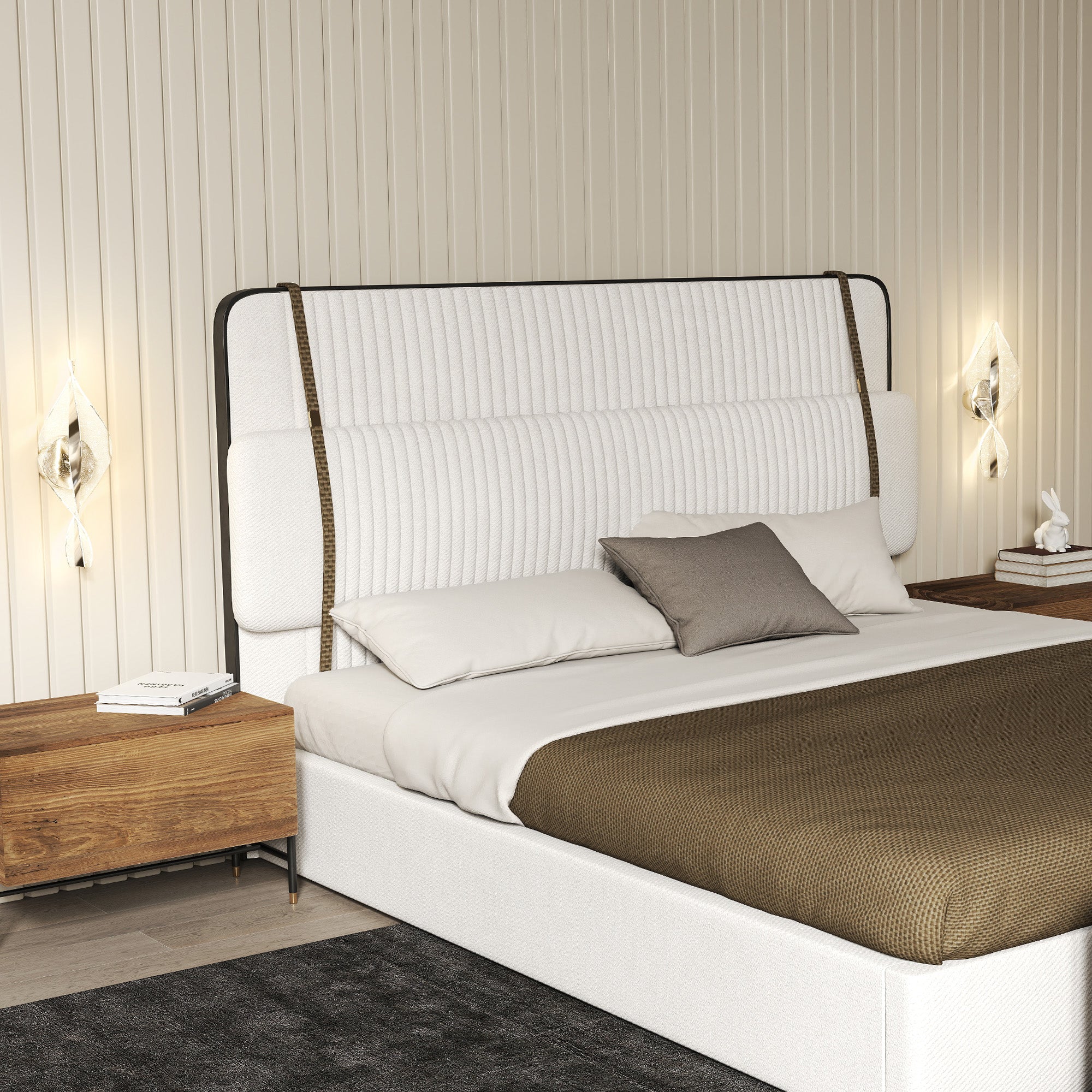 HOMCOM Led Wall Lamp 2 Pack, 13W Modern Indoor Spiral Wall Light, Colour Temperature Adjustable 3000K/4000K/6500K, for Bedroom, Living Room, Hallway, Stairs, Silver Tone