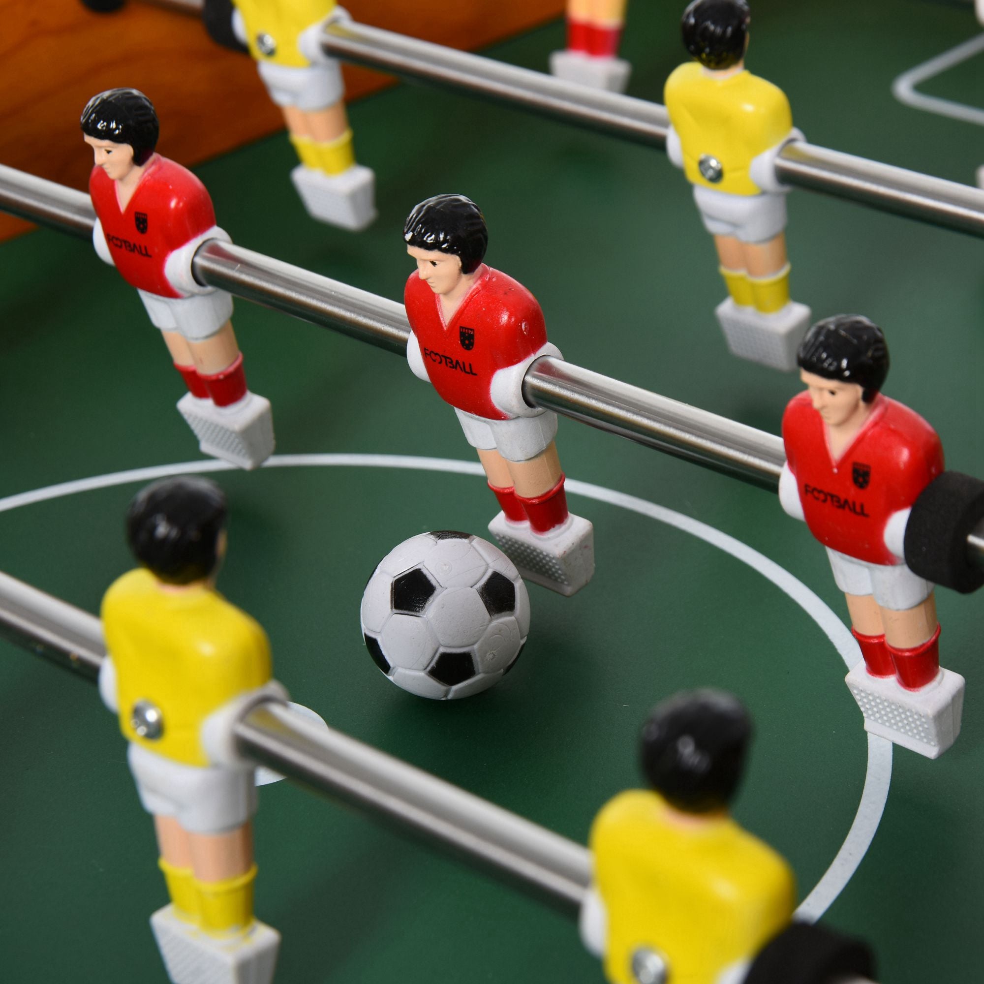 HOMCOM Football Table Heavy Duty 84.5cm for Arcades, Pub, Game Room, 8 Rods, 2 Foosballs