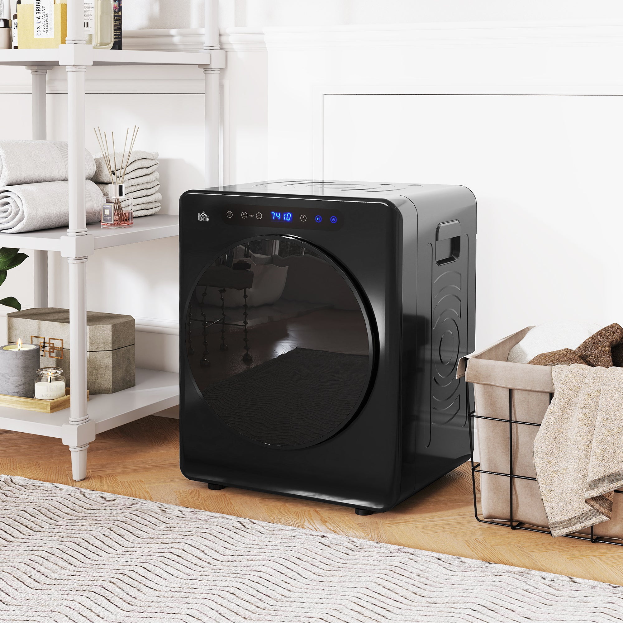 HOMCOM 4kg Compact 40-60℃  Tumble Dryer - Black