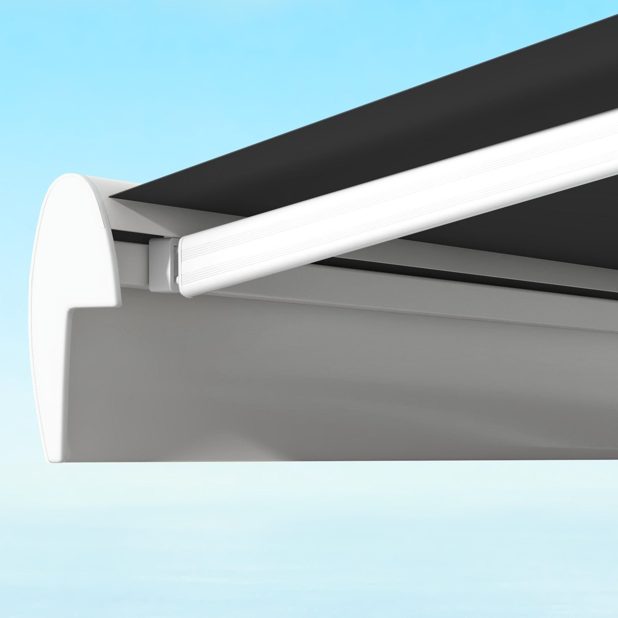 Outsunny 2.5 x 3m Electric Cassette Awning, with Remote - Grey