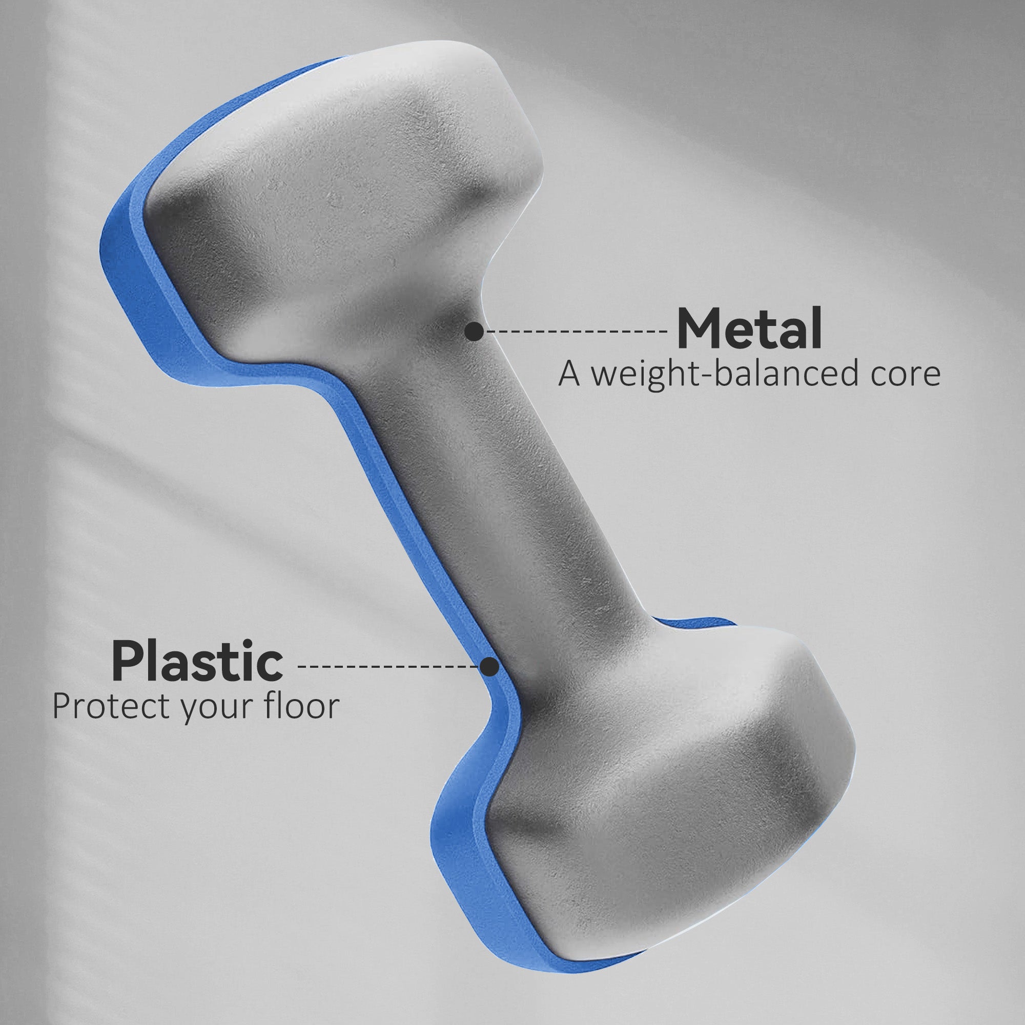 SPORTNOW 2 x 1kg, 2 x 1.5kg and 2 x 2kg Hexagonal Dumbbells Weights Set with Non-Slip Grip for Home Gym Workout