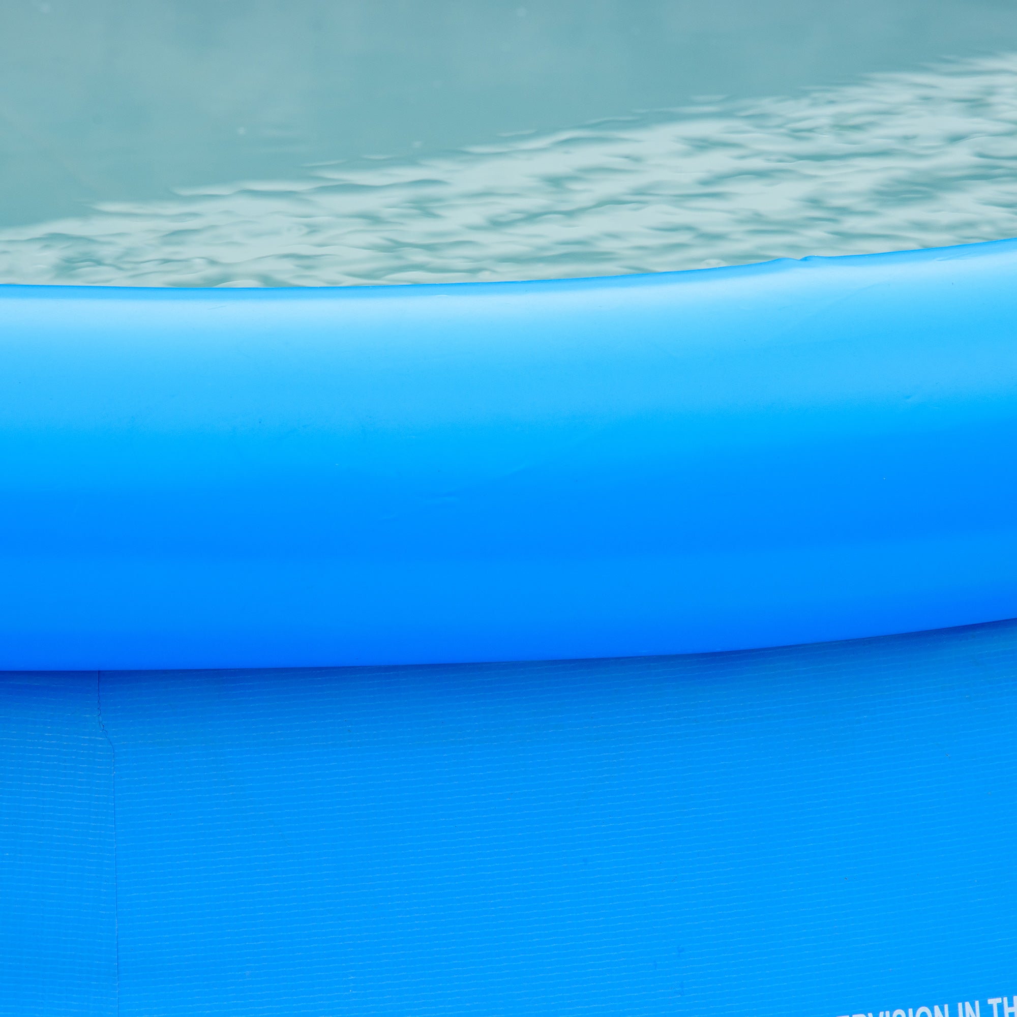 Outsunny 274cm x 76cm Inflatable Swimming Pool Family-Sized Blow Up Pool Round Paddling Pool with Hand Pump for Adults, Outdoor, Garden and Backyard, Blue