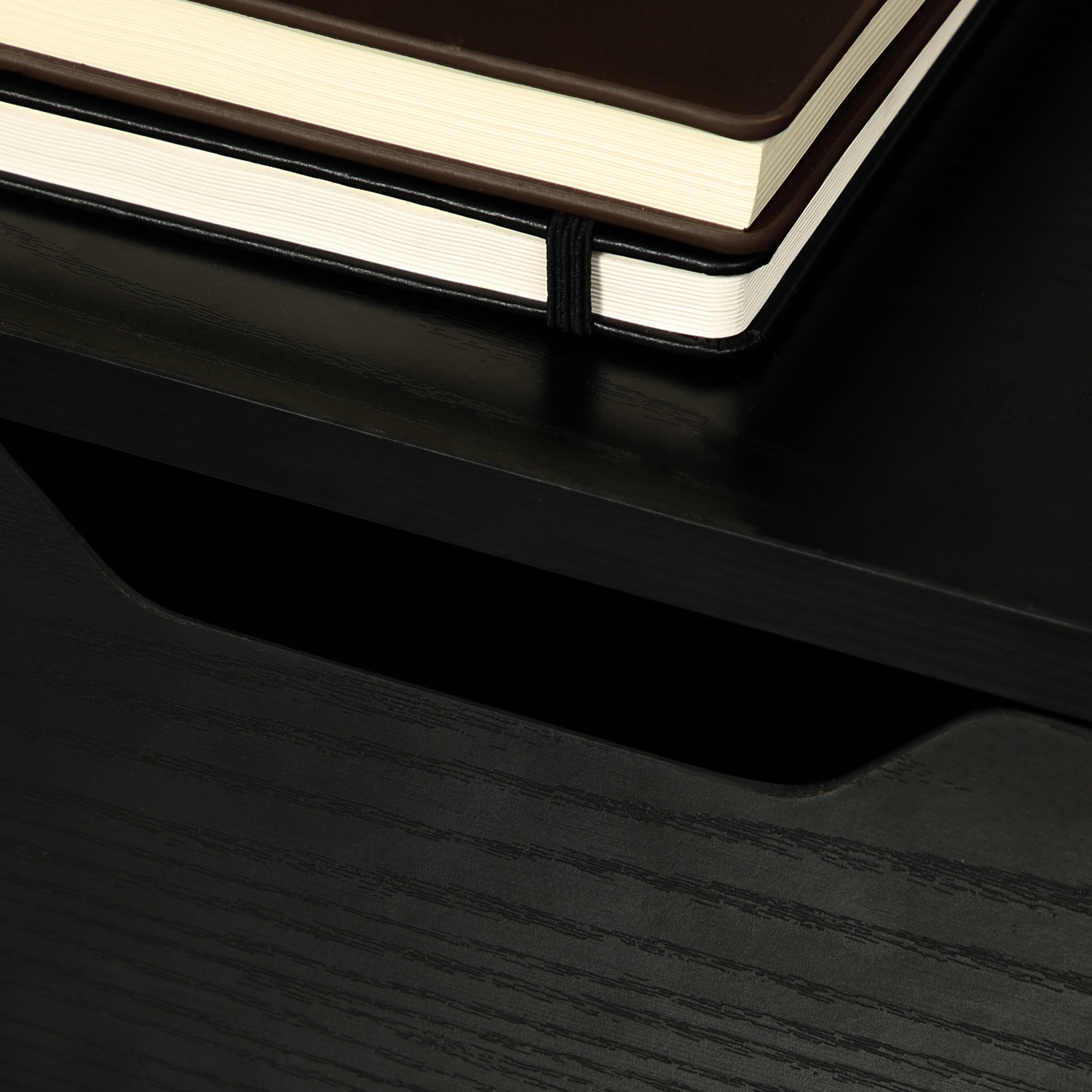 HOMCOM 3 Drawer Storage Cabinet with Wheels for Home Office, Black